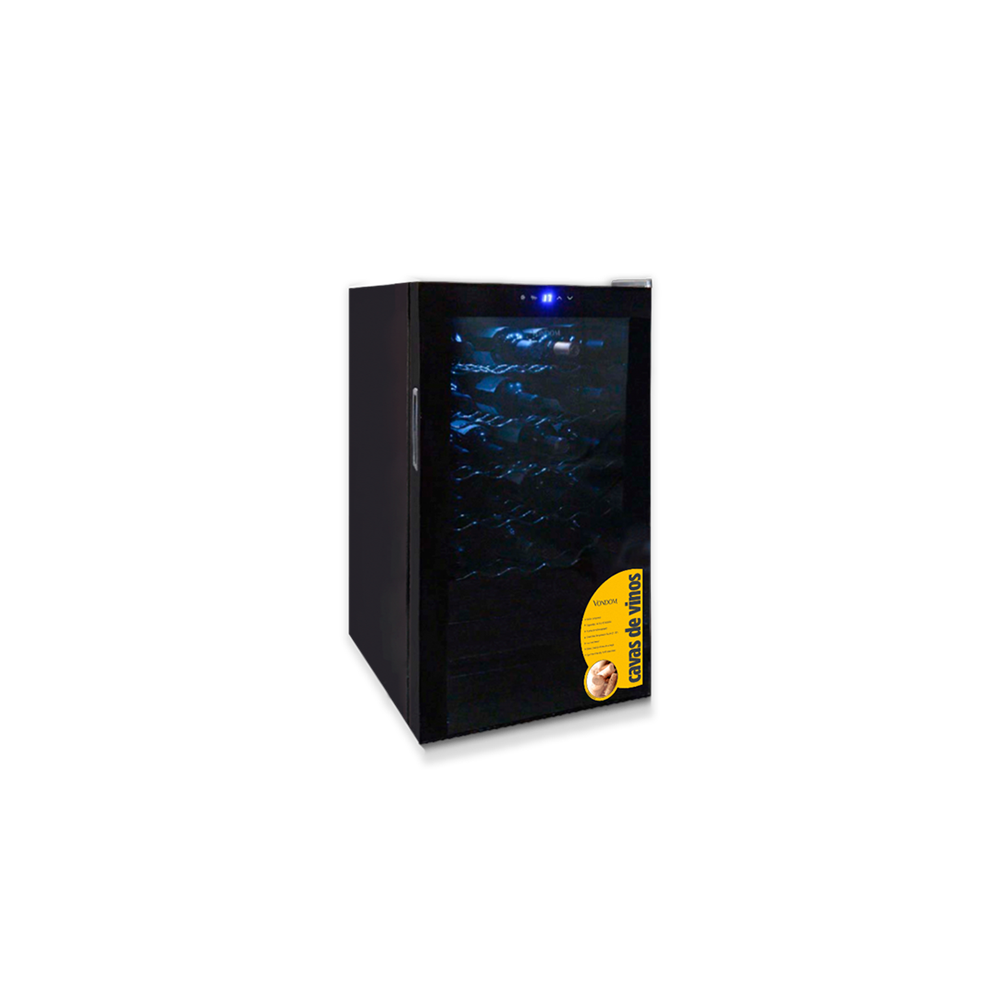 Cava De Vinos Vondom Para 34 Botellas Con Motor Compresor Simple Temperatura - Colo Negro