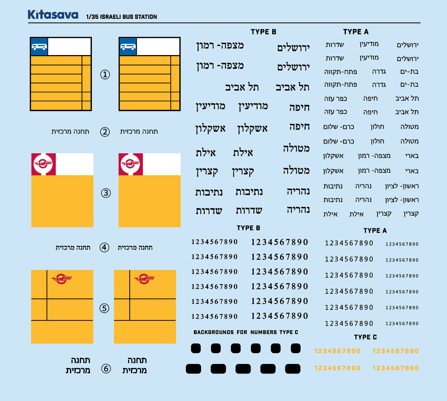 BUS STATION 1/35  DECALS 