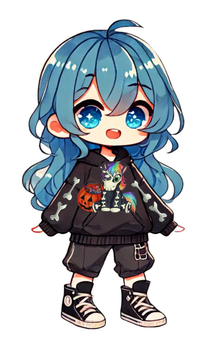 Hoodie - Baby Unicorn In A Skeleton Costume - Adult Size