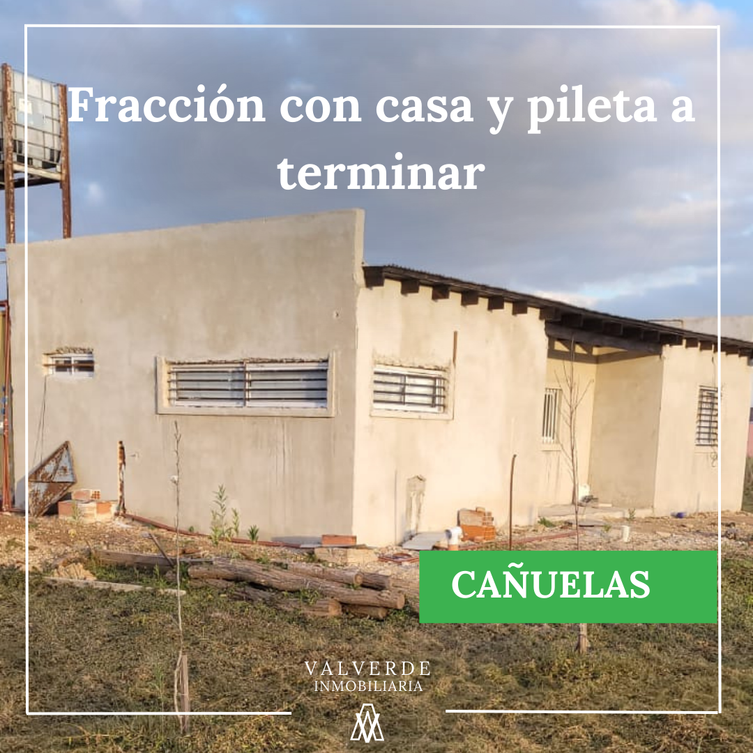 Fracción con casa y pileta a terminar