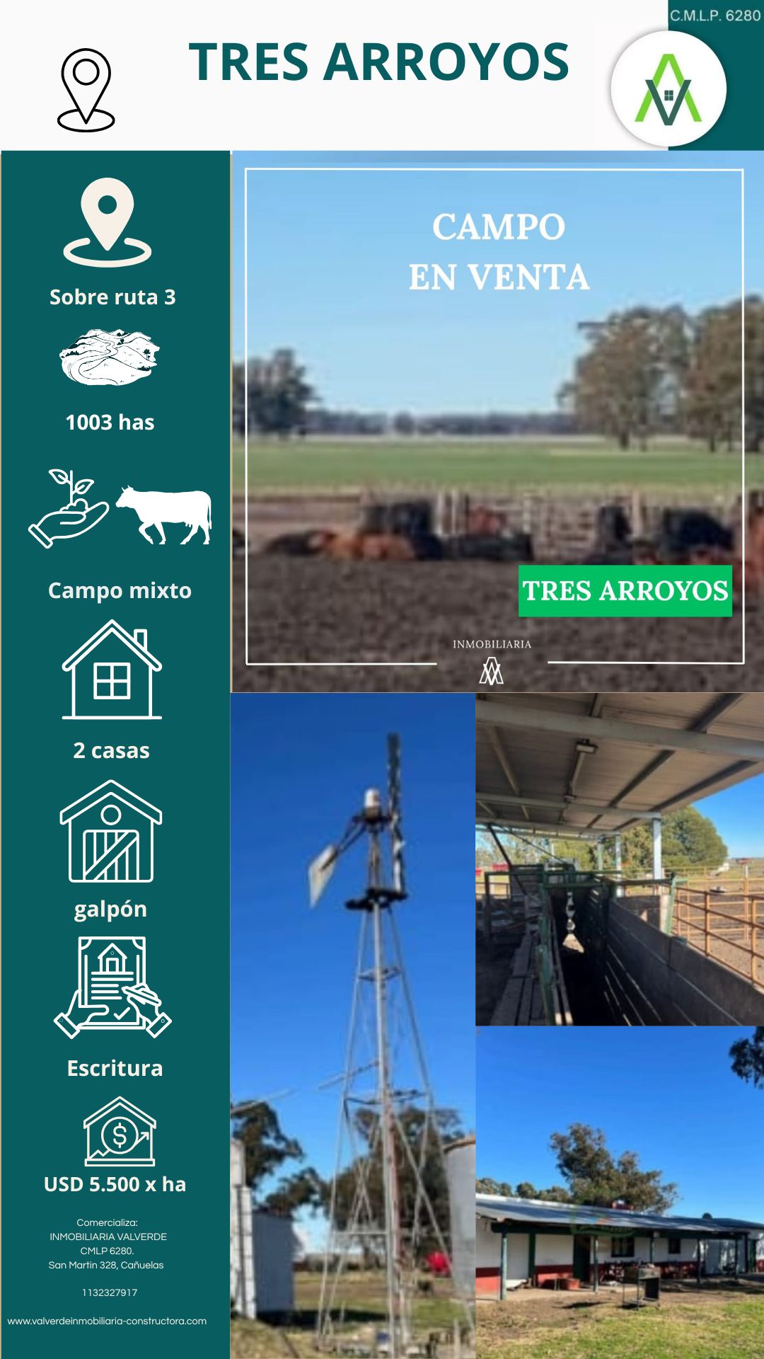 Campo en Tres Arroyos 1003 has