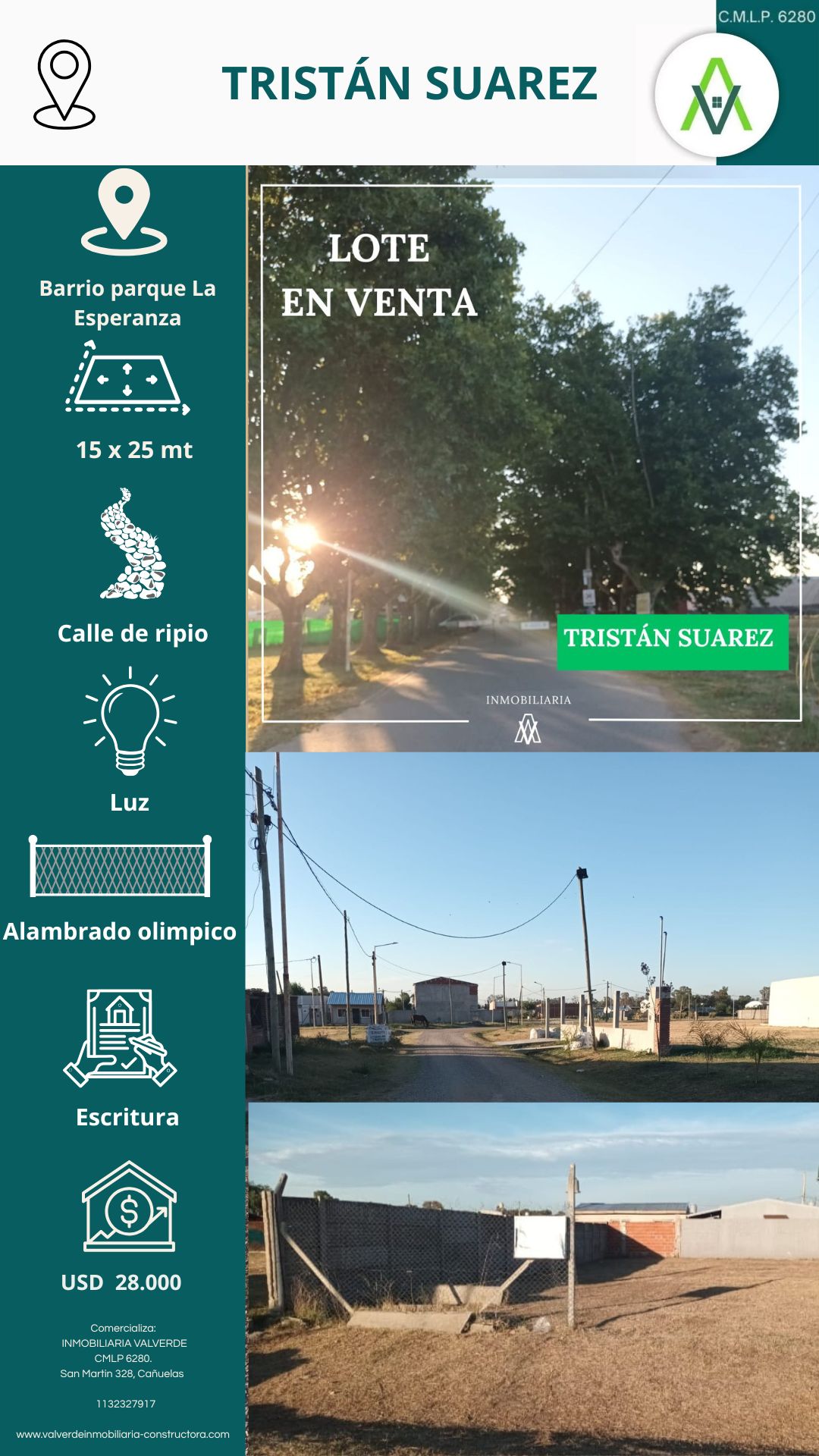 LOTE EN VENTA TRISTÁN SUAREZ 