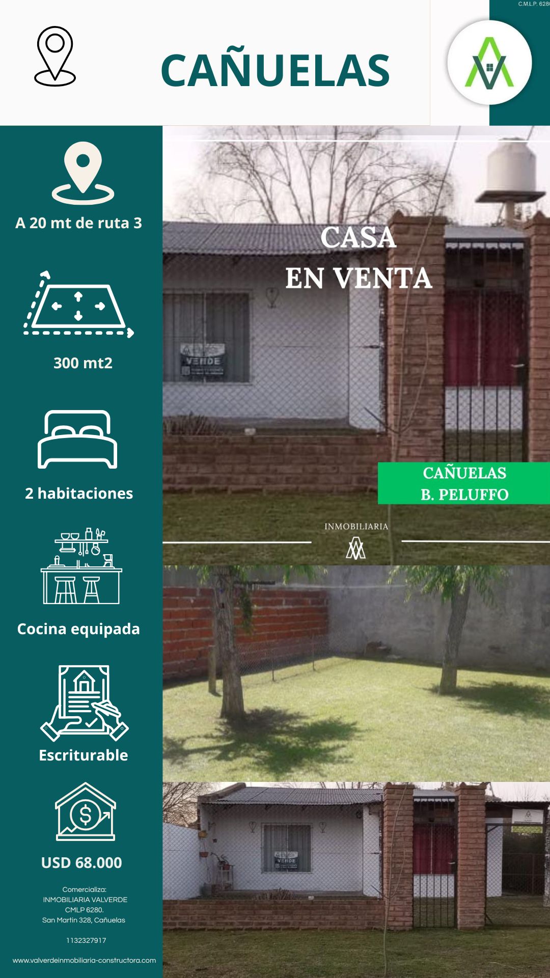 Casa en Cañuelas en barrio Peluffo