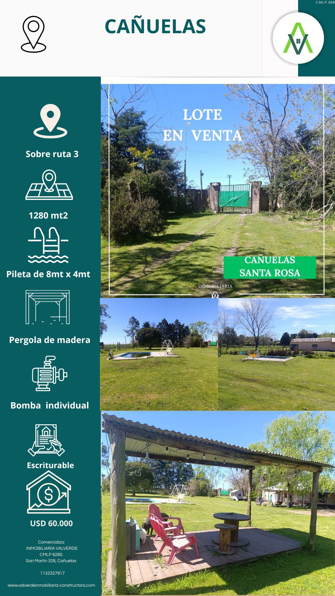 LOTE EN SANTA ROSA, CAÑUELAS