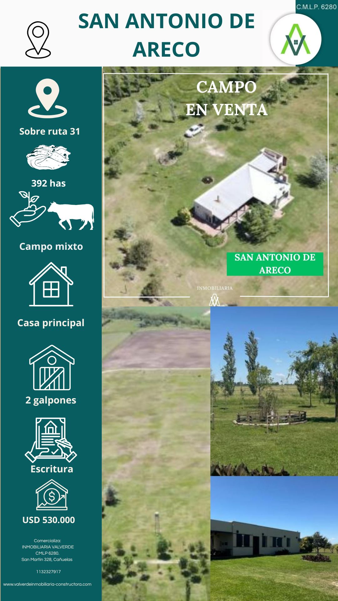 Campo en San antonio de Areco 40 has