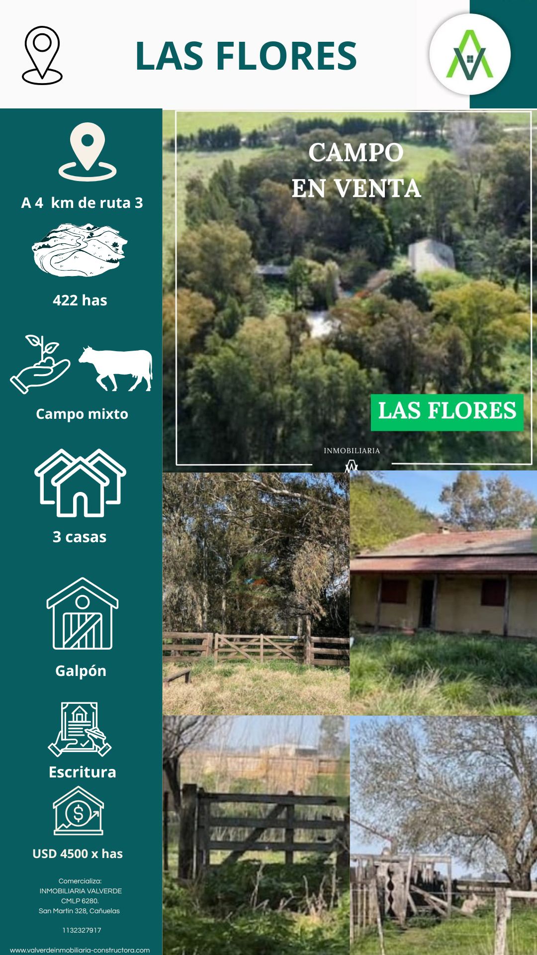 Campo en las flores 422 has