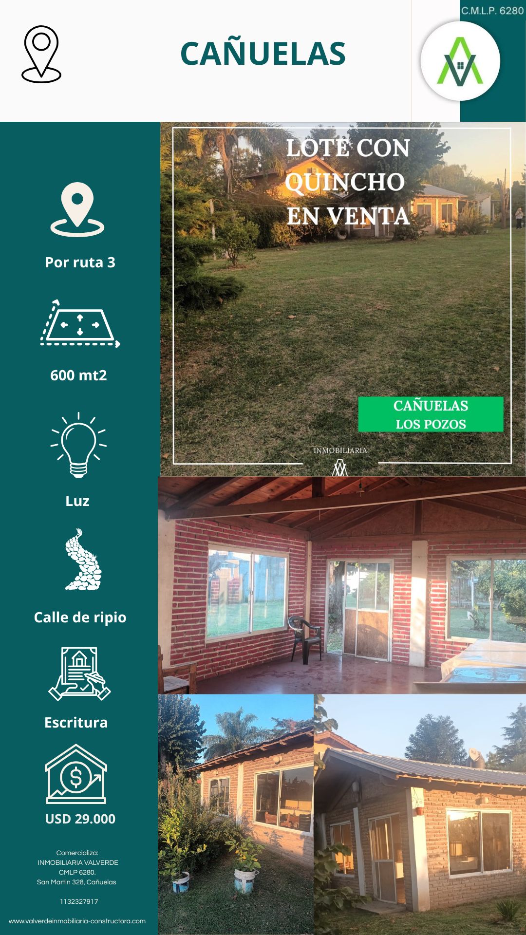 Lote con quincho en Los Pozos Cañuelas