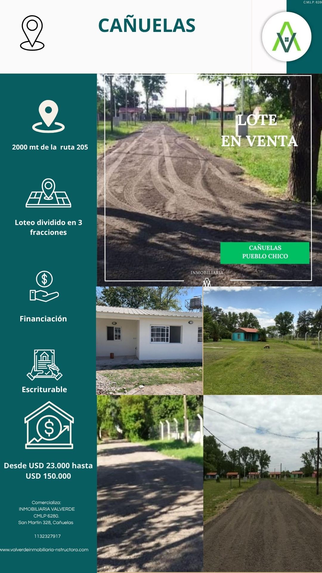 LOTES EN CAÑUELAS/PUEBLO CHICO