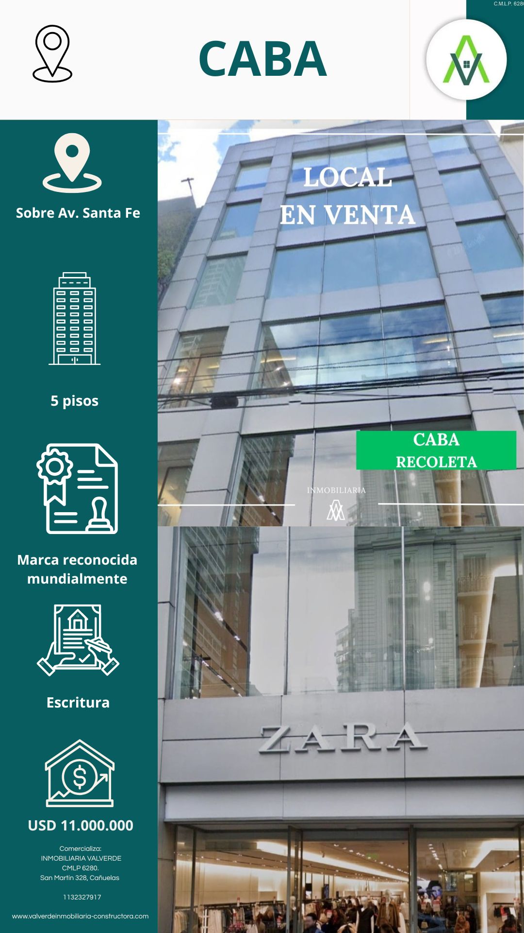 Local Zara en Recoleta