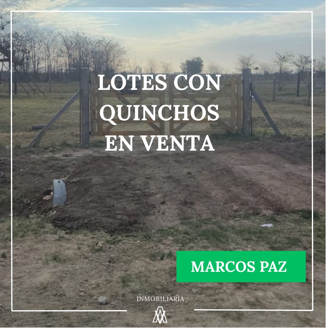 2 lotes con quincho en Marcos Paz