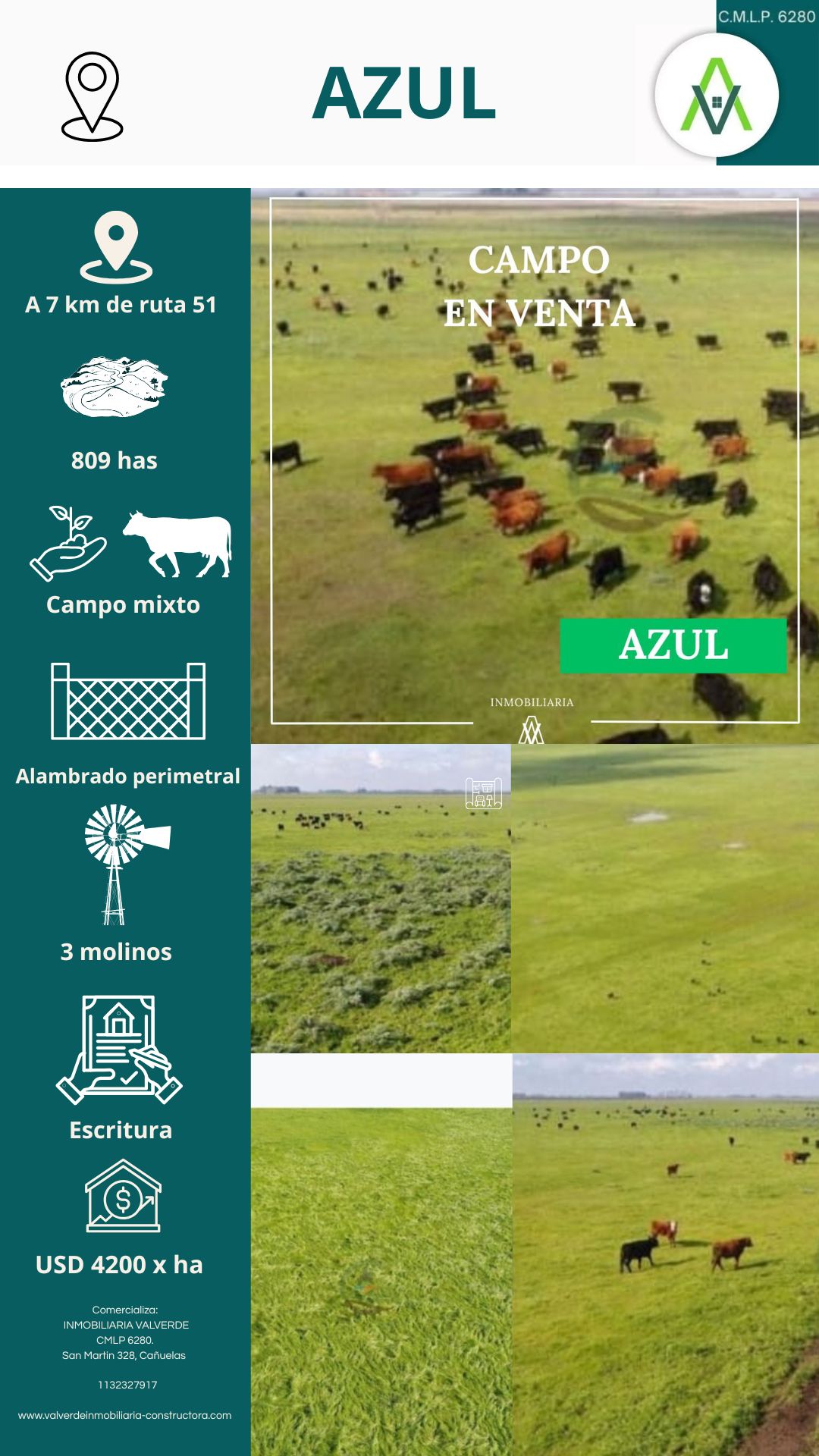 Campo en Azul 809 has