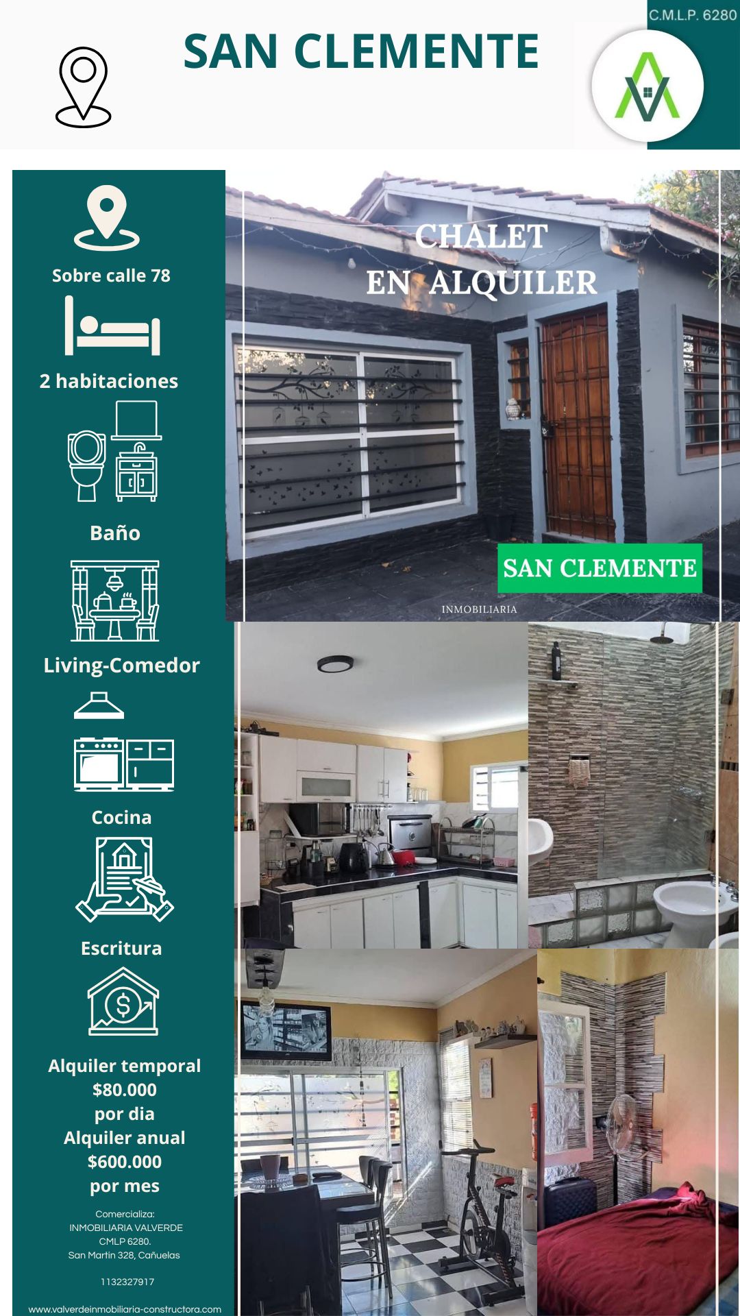 ALQUILER TEMPORARIO EN SAN CLEMENTE