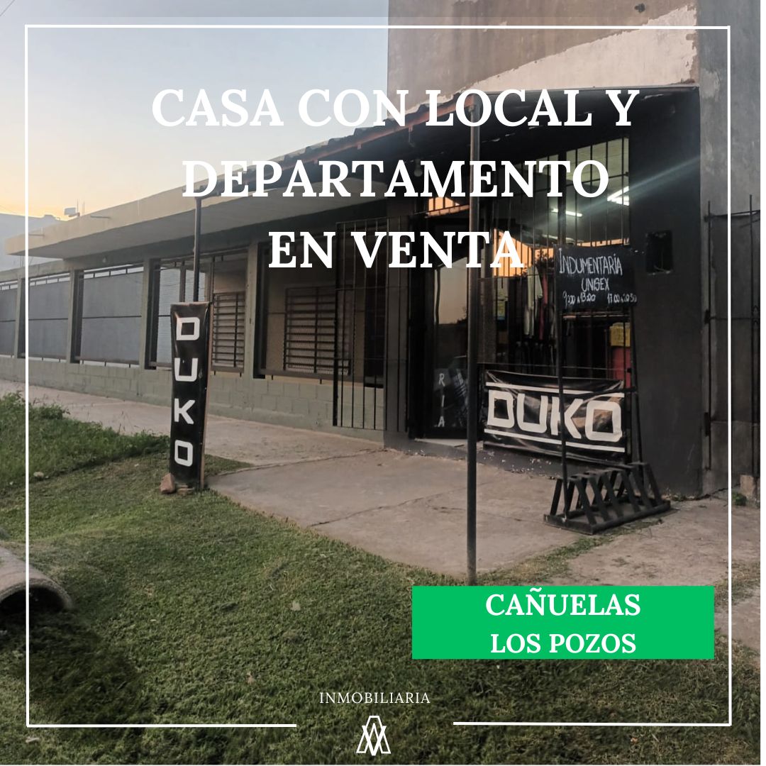 Casa con local y departamento