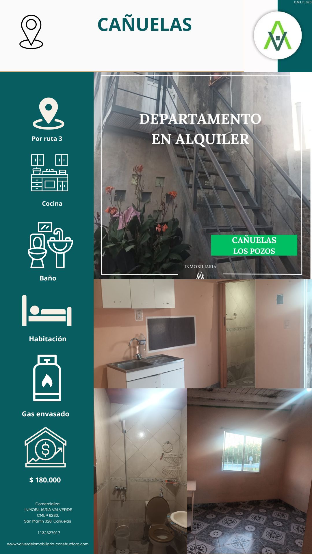 Departamento en alquiler en Los Pozos