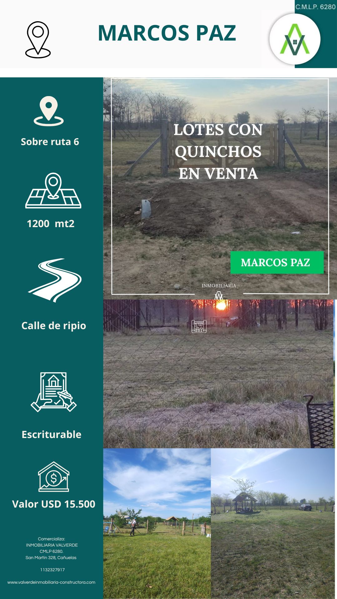 2 lotes con quincho en Marcos Paz