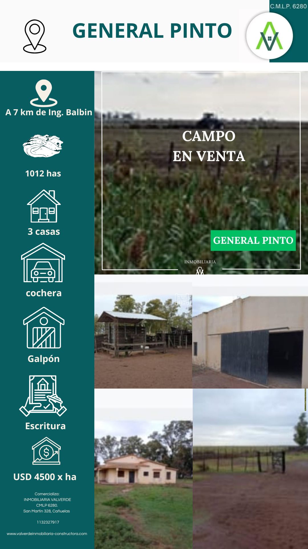 Campo en General Pinto 1012 has