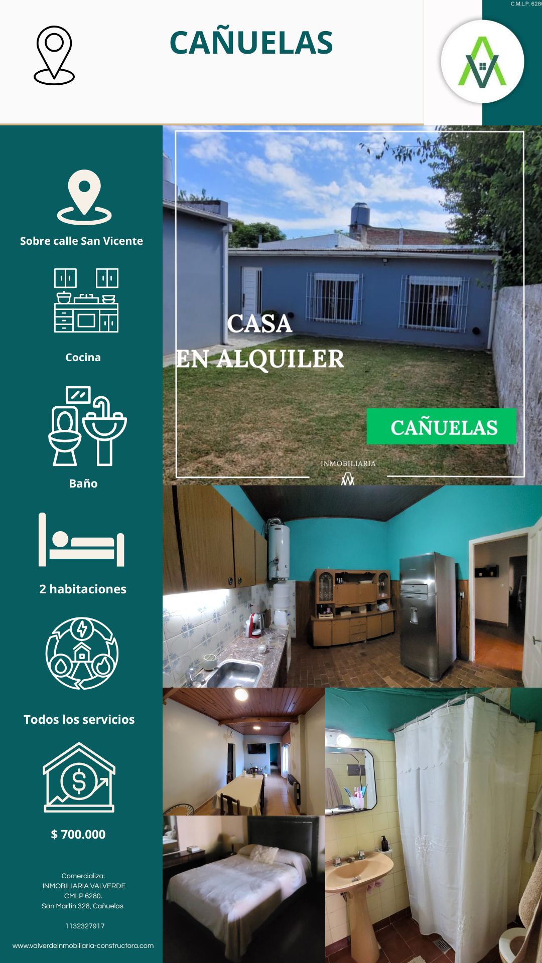 Casa en alquiler en Cañuelas
