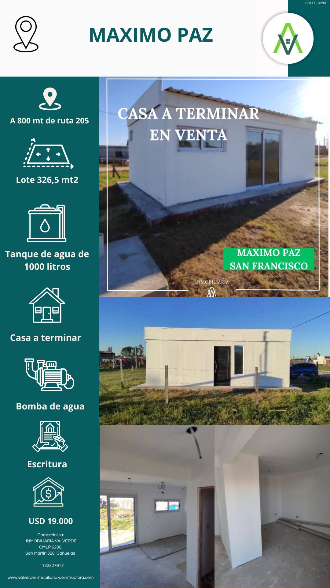 Casa a terminar en Maximo Paz