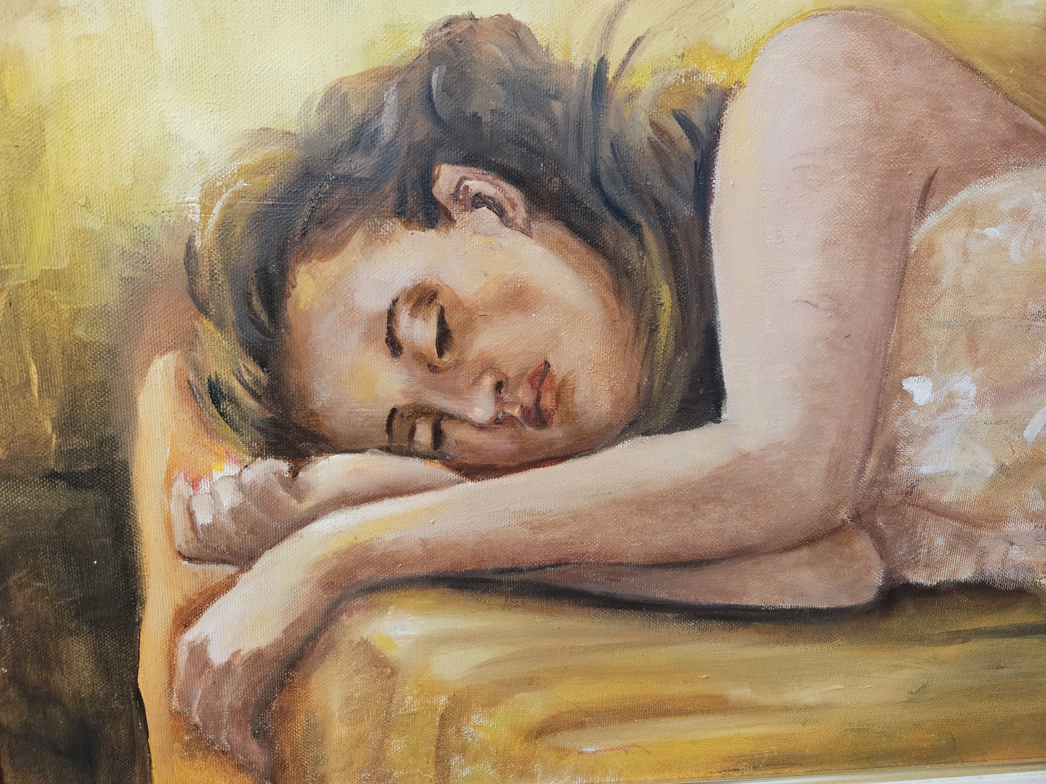 Riposo Sereno - Dipinto a Olio Originale su Tela