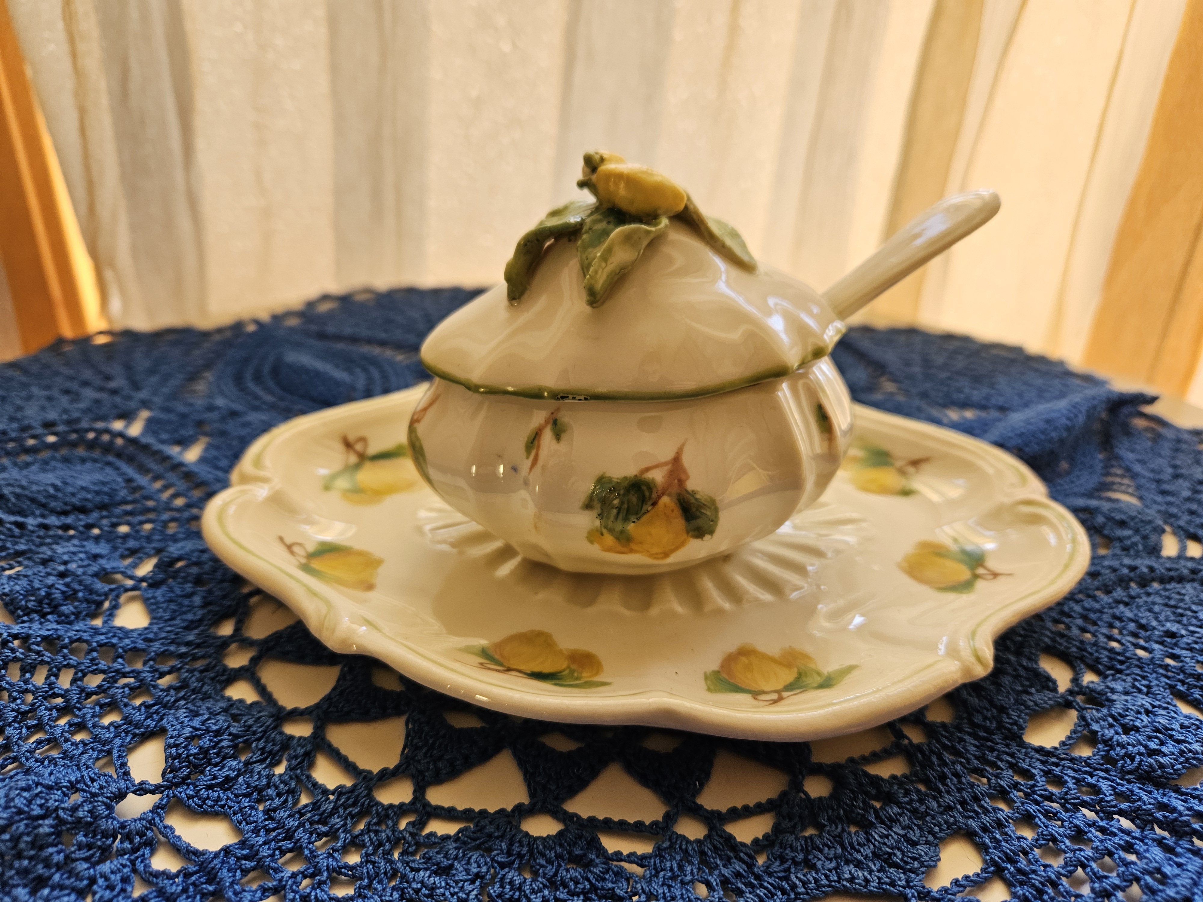 Salsiera/Zuccheriera in Porcellana con Limoni