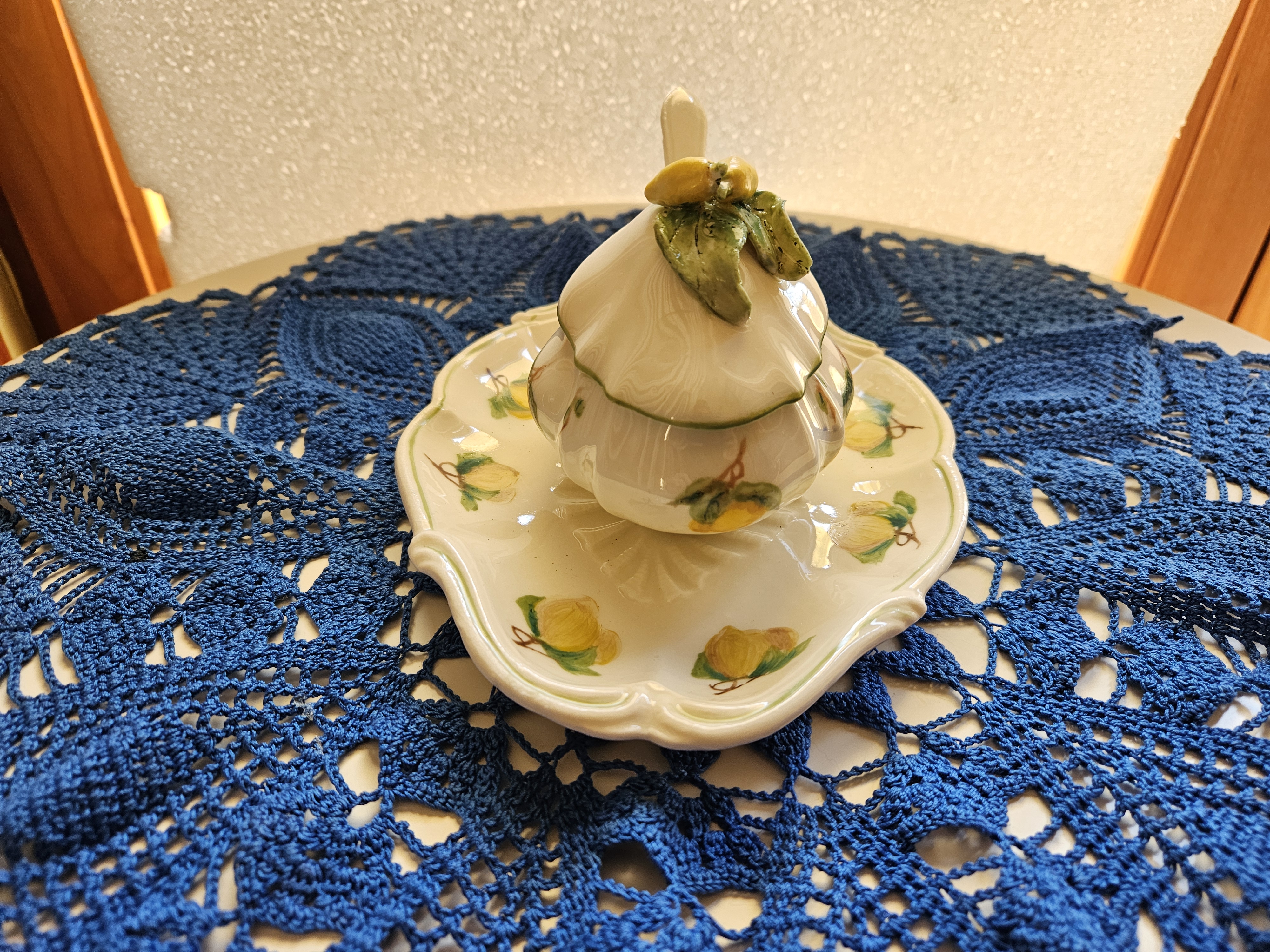 Salsiera/Zuccheriera in Porcellana con Limoni