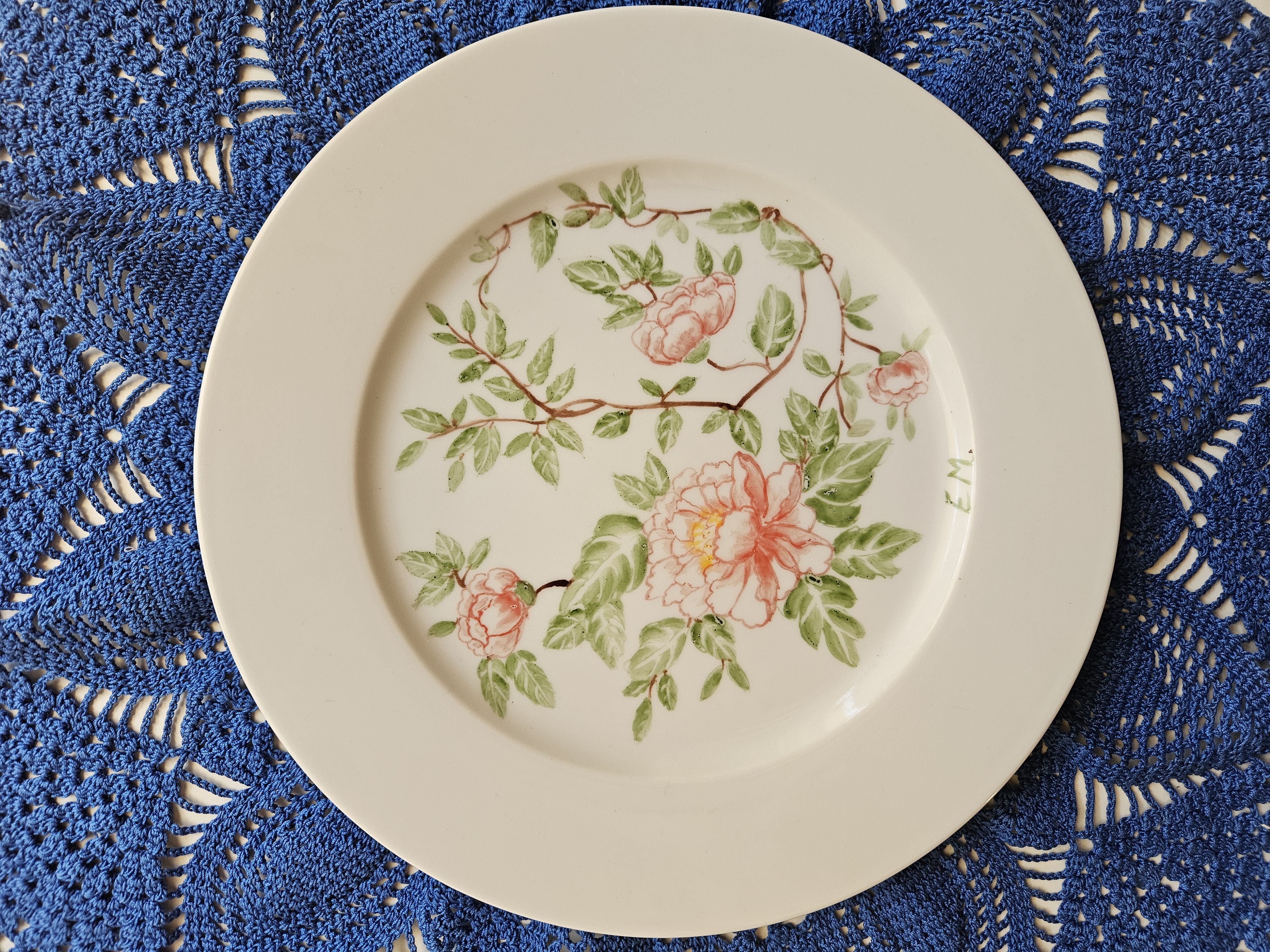 Piatto Decorativo “Rosa Antica Fiorita”