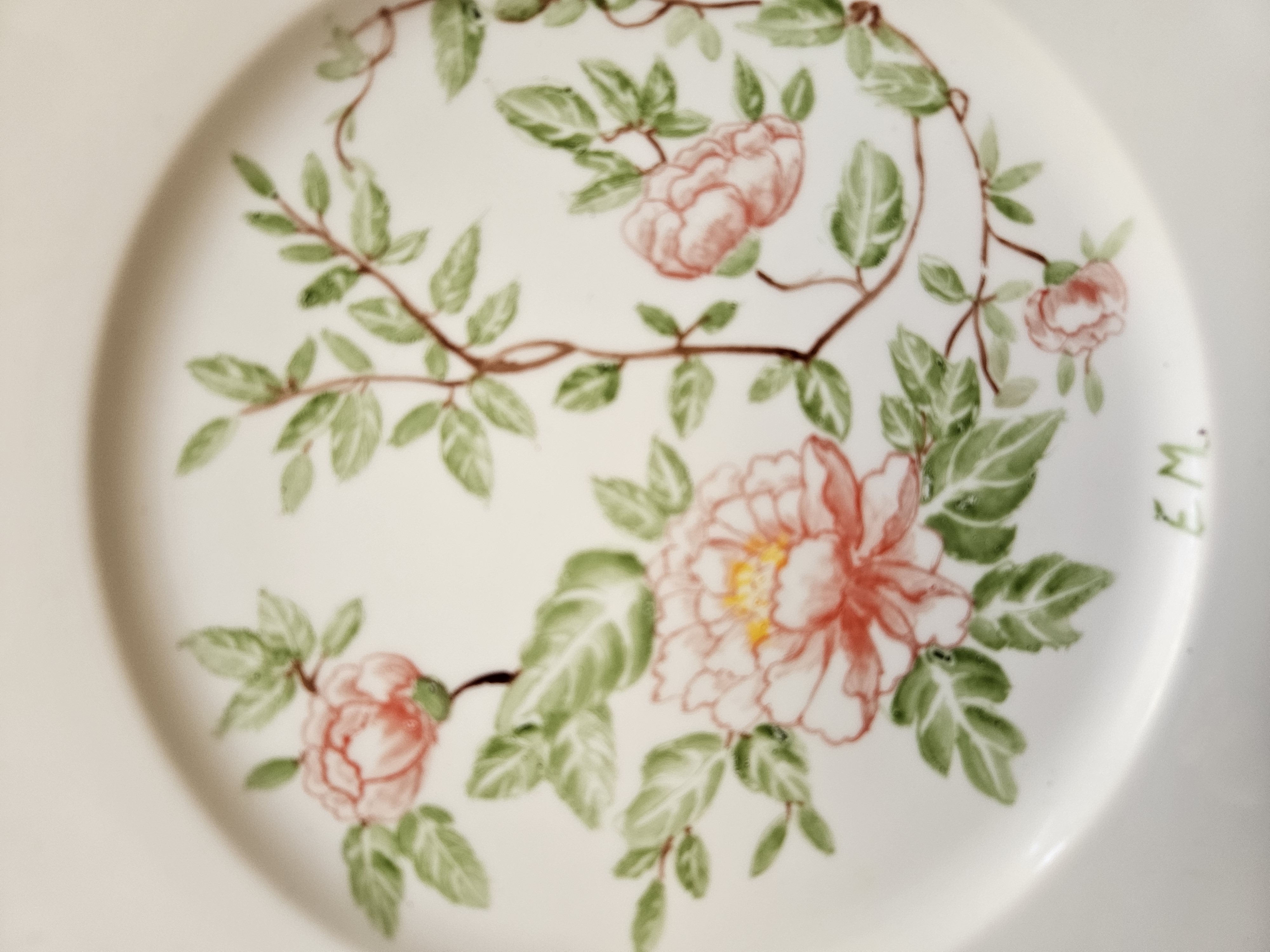 Piatto Decorativo “Rosa Antica Fiorita”