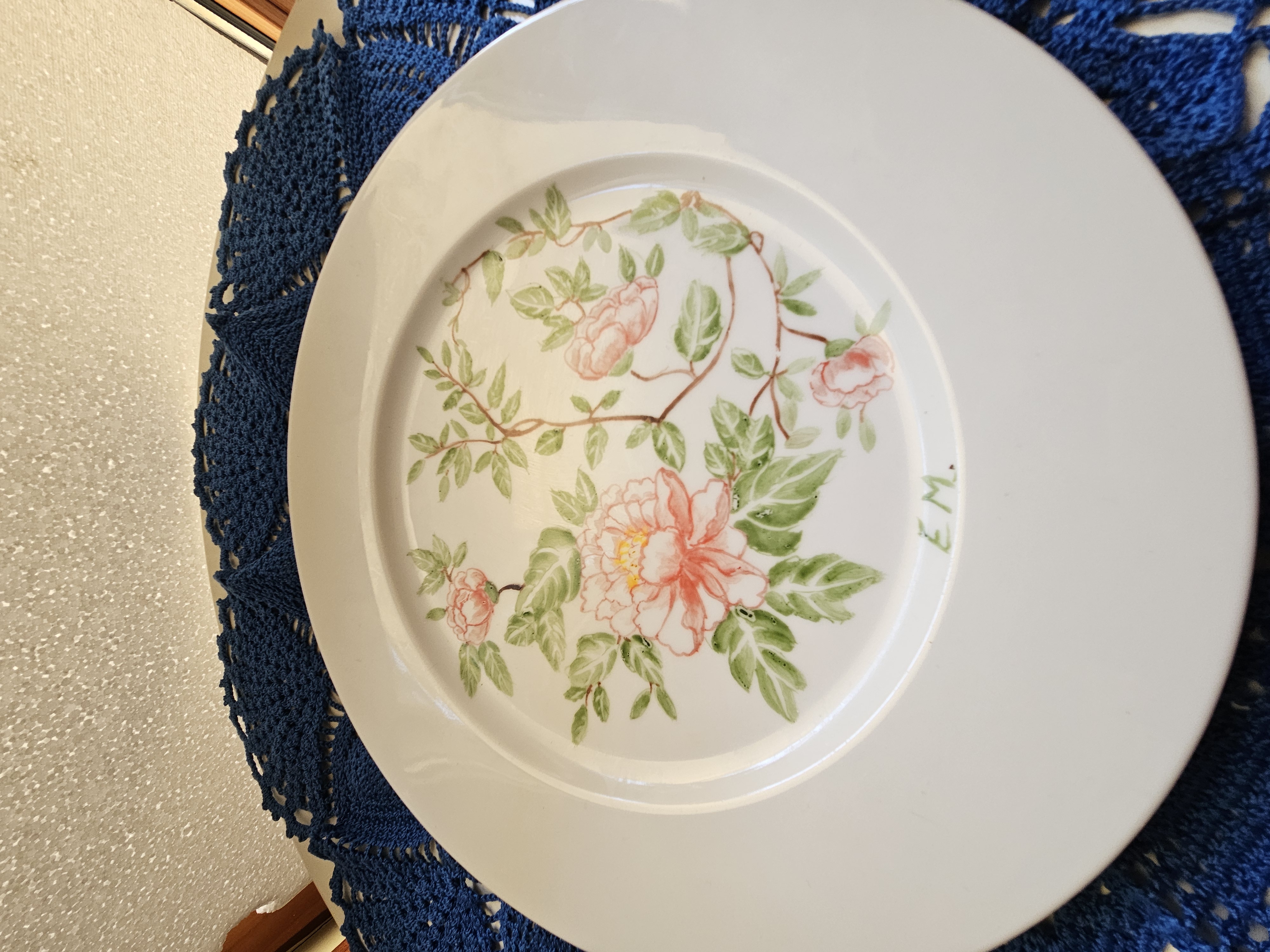 Piatto Decorativo “Rosa Antica Fiorita”