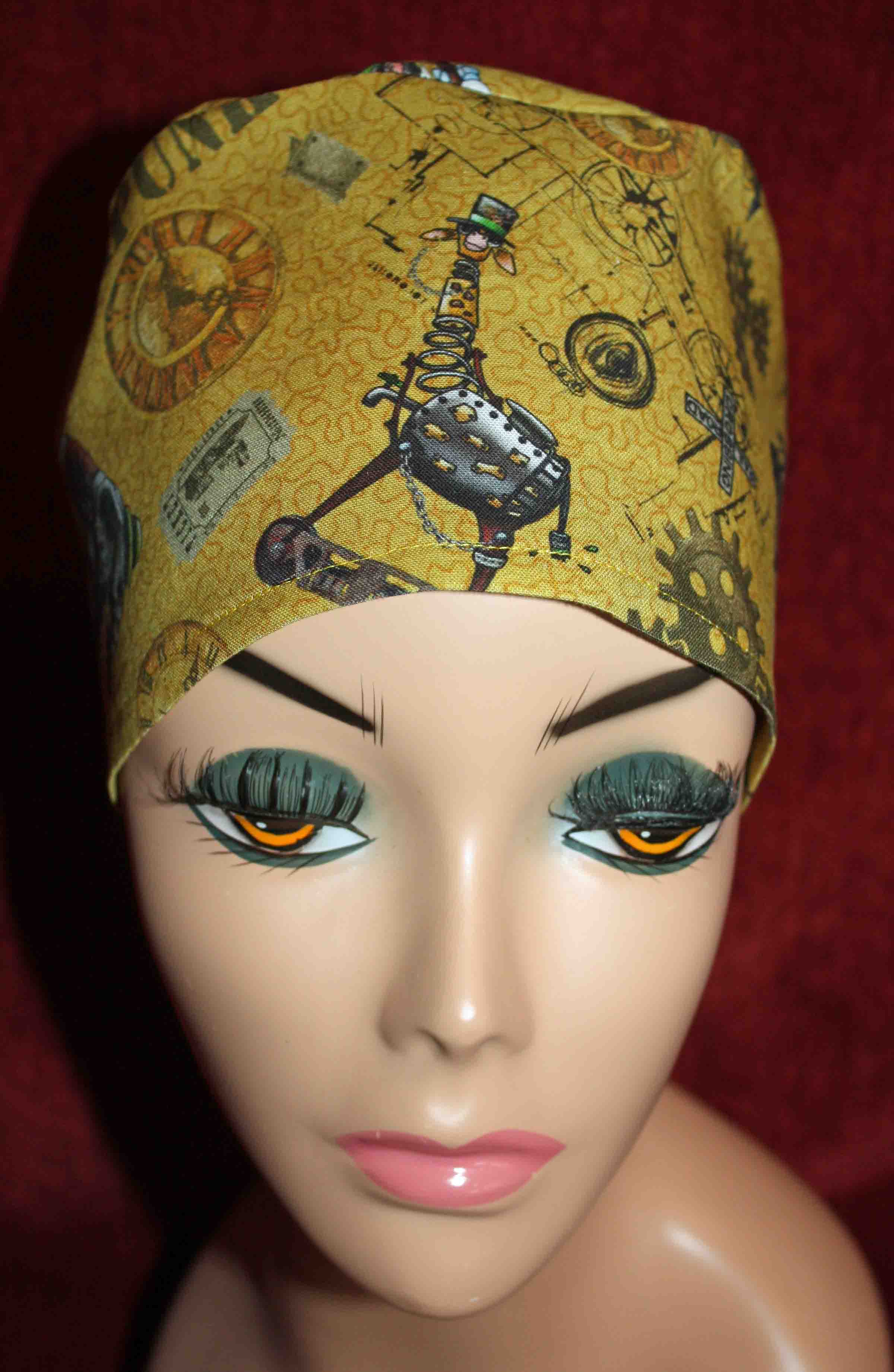 Handmade Steampunk Animals Surgical/Scrub Cap