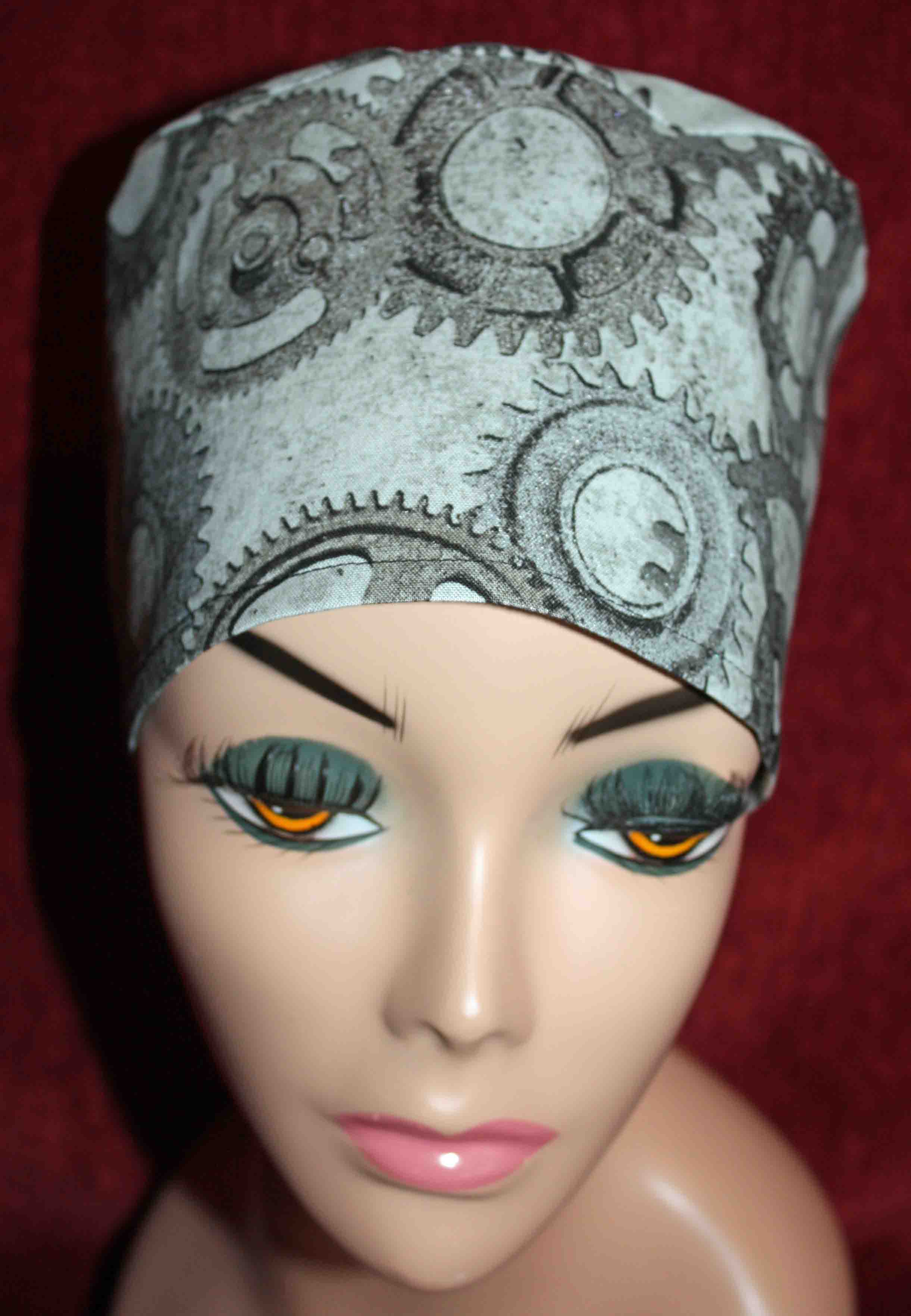 Handmade Steampunk Gears Surgical/Scrub Cap