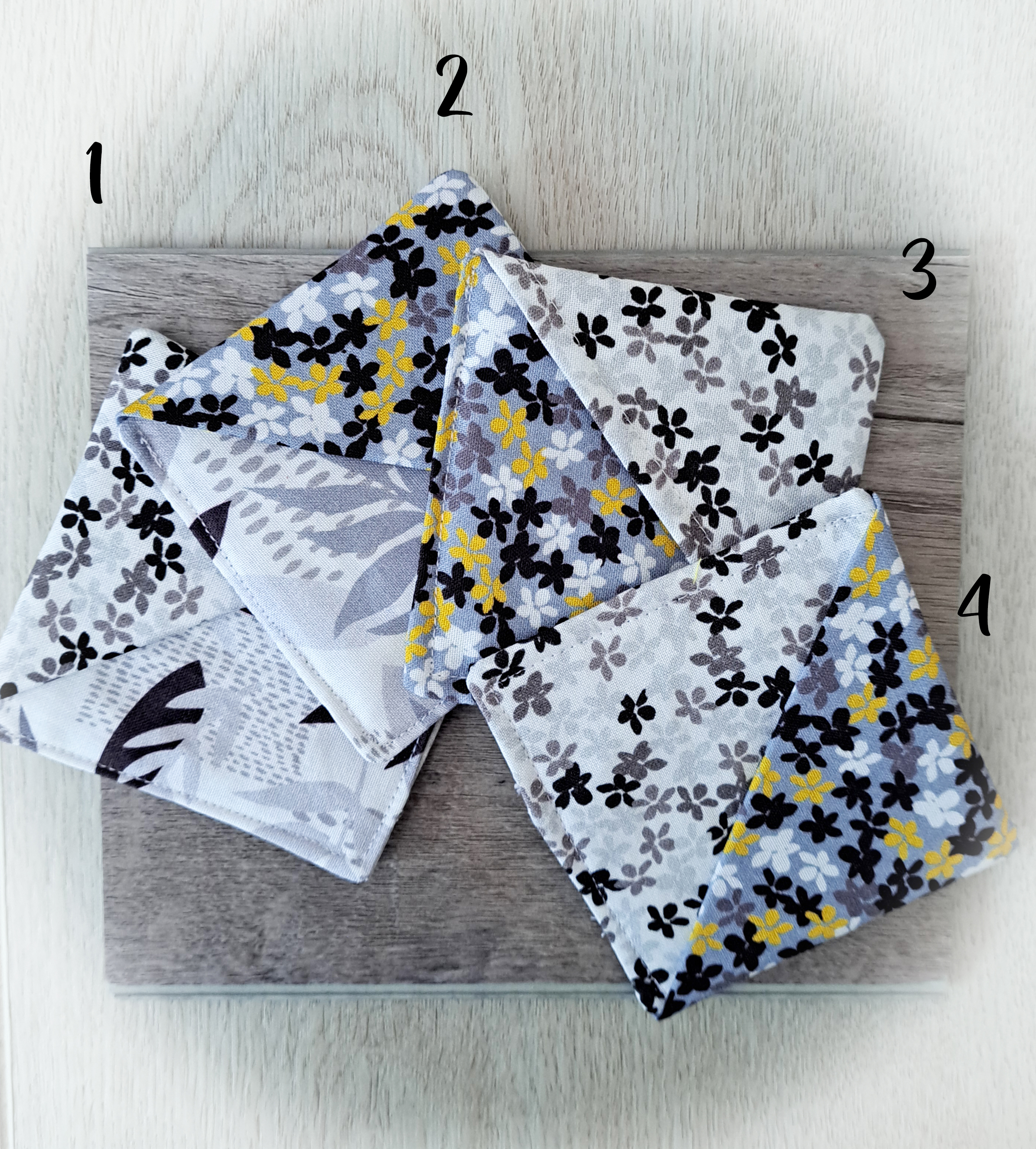 Handmade Fabric Corner Bookmark - Selection of Wildflower Fabrics