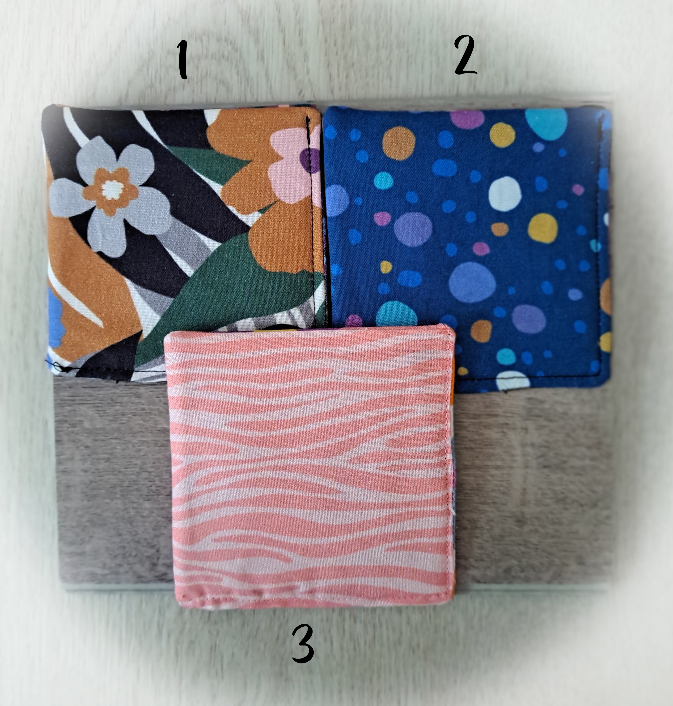 Handmade Fabric Corner Bookmark -Flower or Stripe Fabric