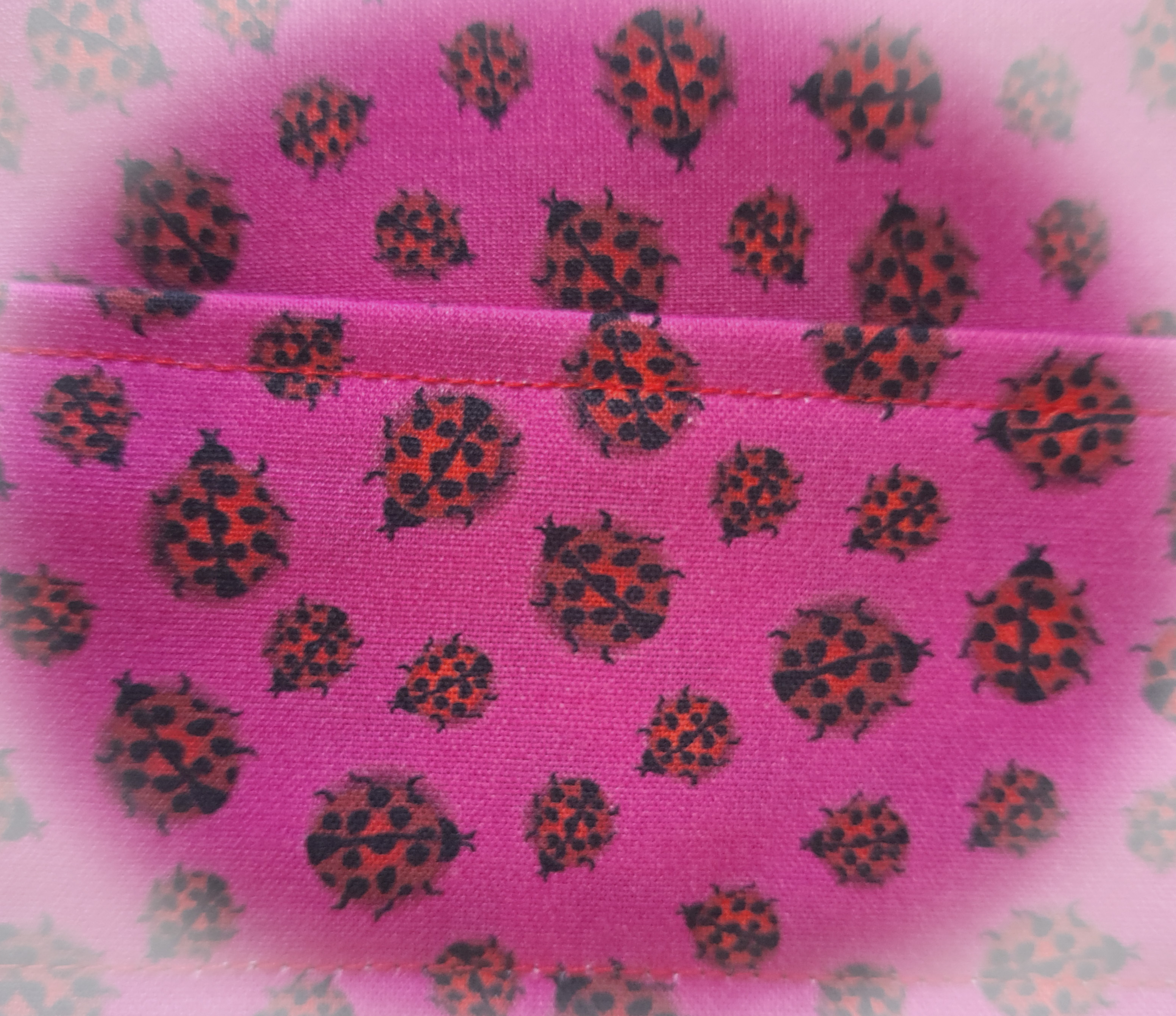 Handmade Hanging Dish Towel for Oven - Ladybug Fabric Accent