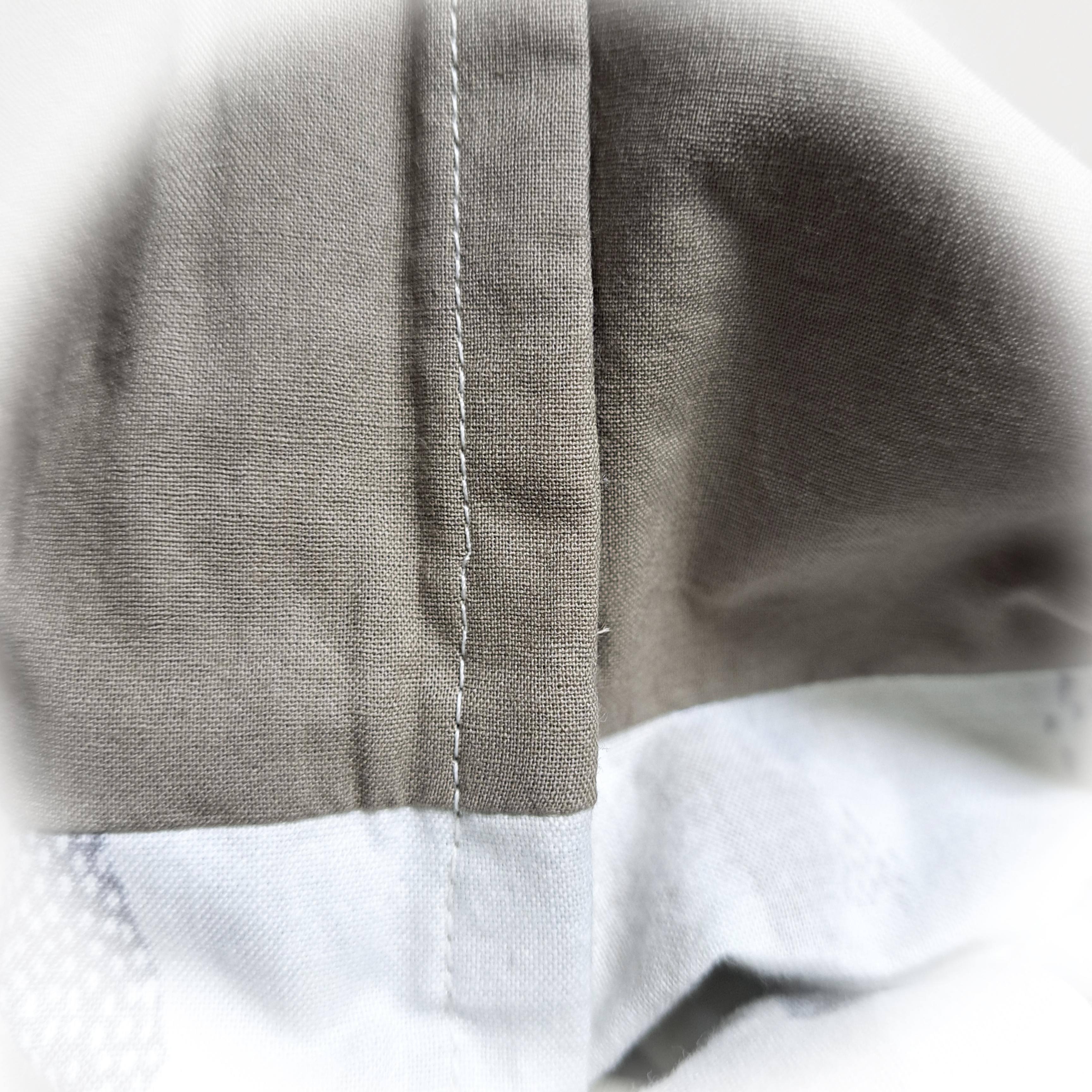 Handmade 100% Cotton Pillowcases - Brown and White Fabric - Set of 2
