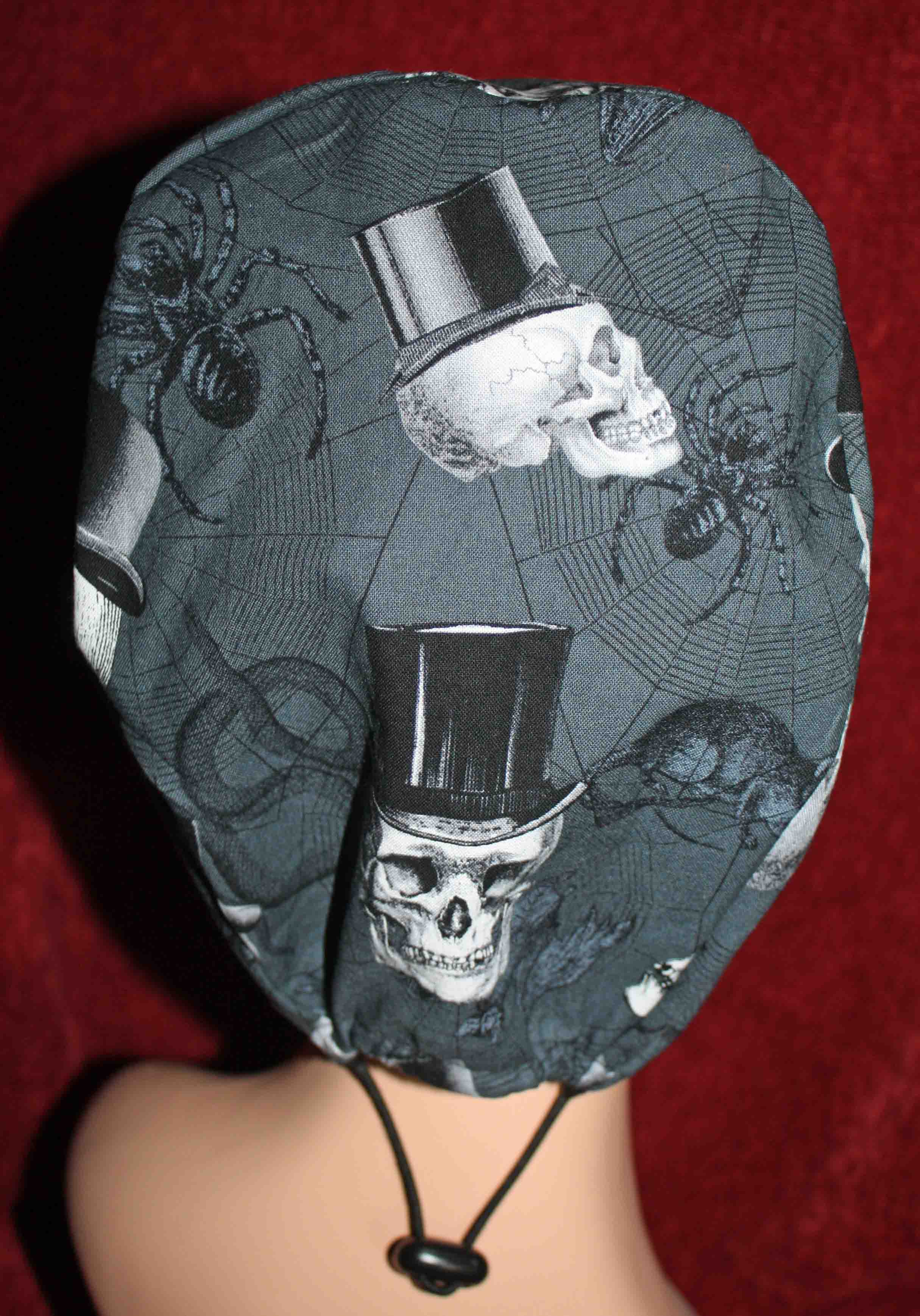 Handmade Skulls in Tophats Surgical/Scrub Cap