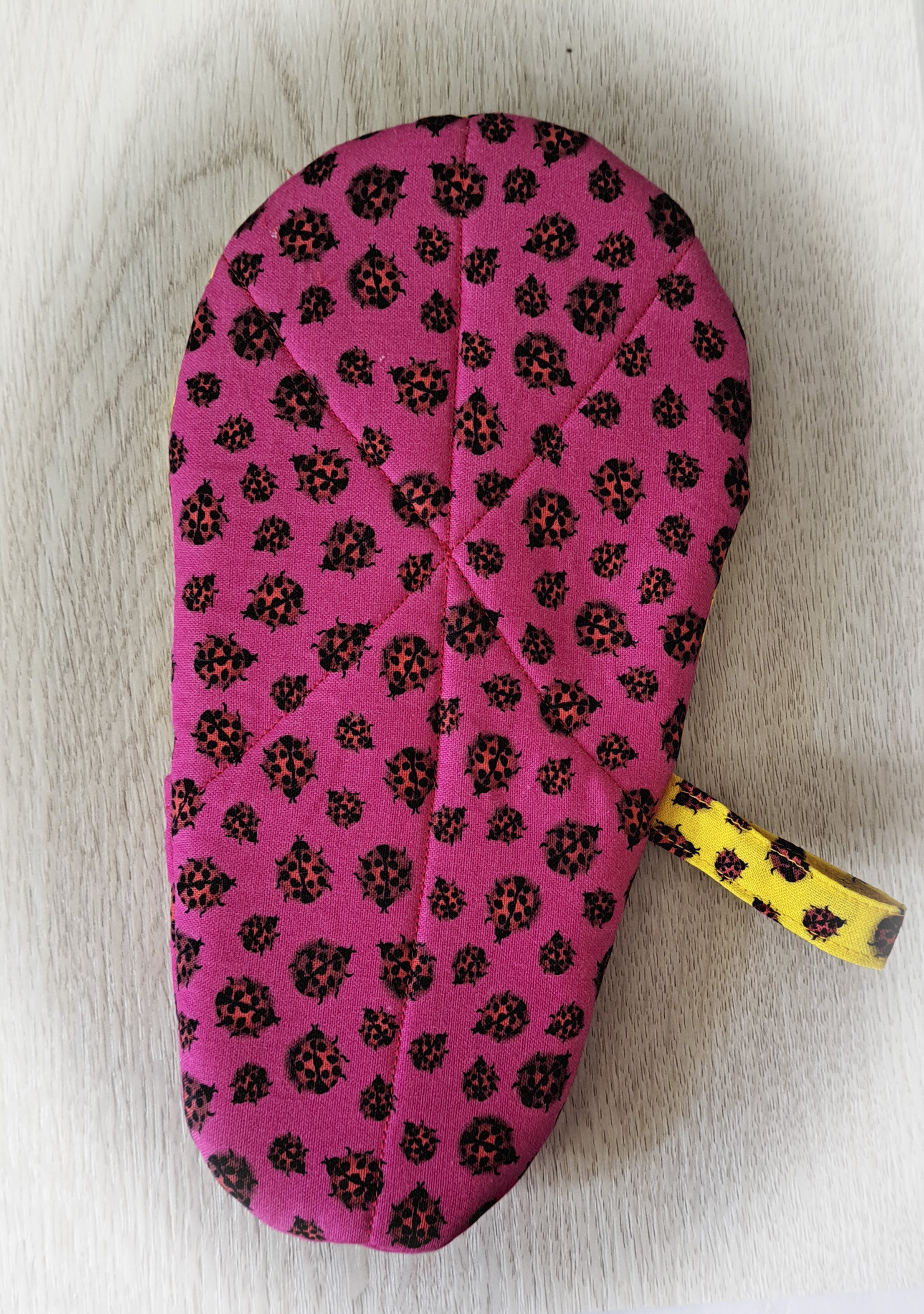 Handcrafted Ladybug Fabric Mini Oven Mitt/Finger Oven Mitt