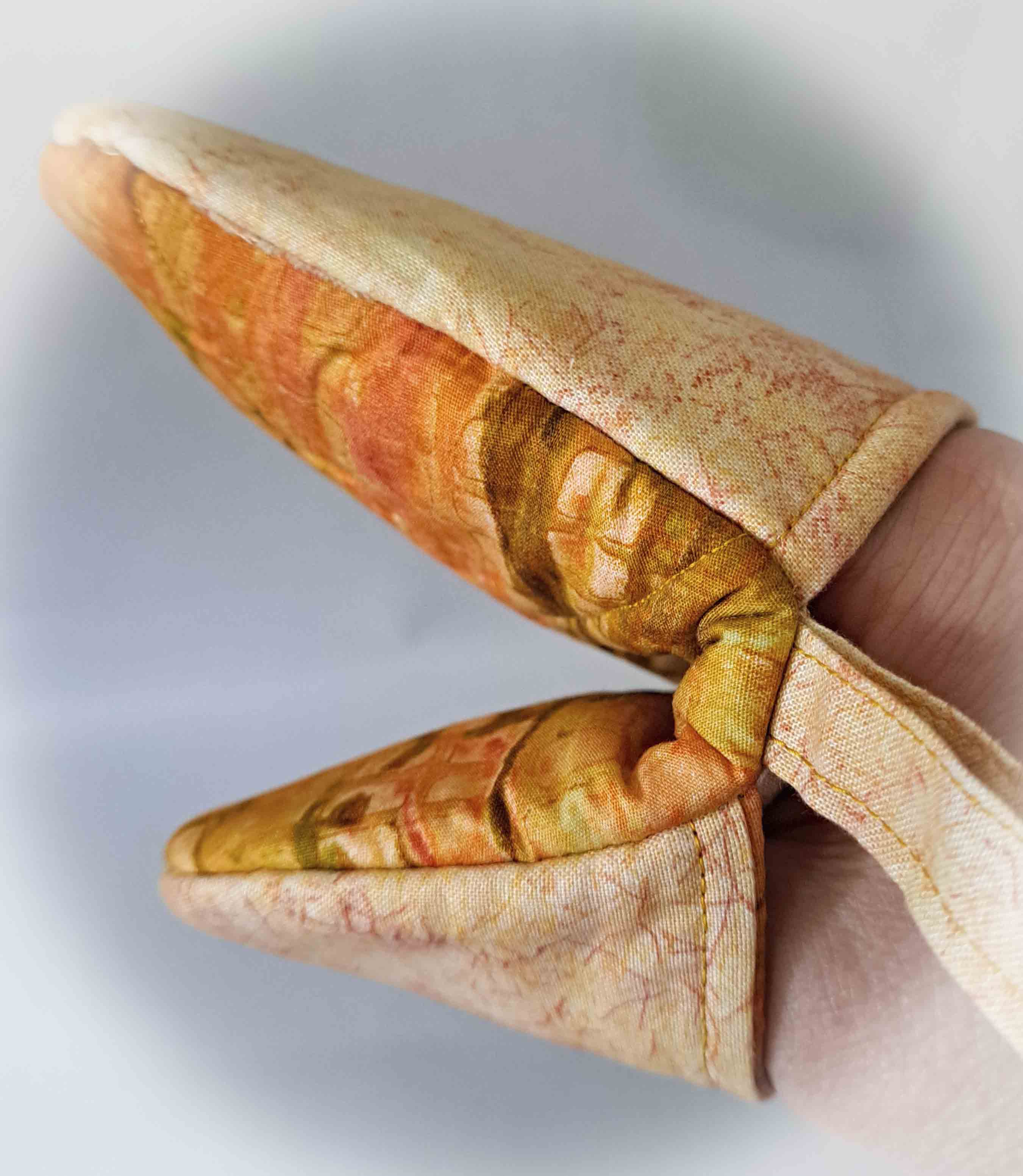 Handmade Textured Crackle Mini Oven Mitt/Finger Oven Mitt