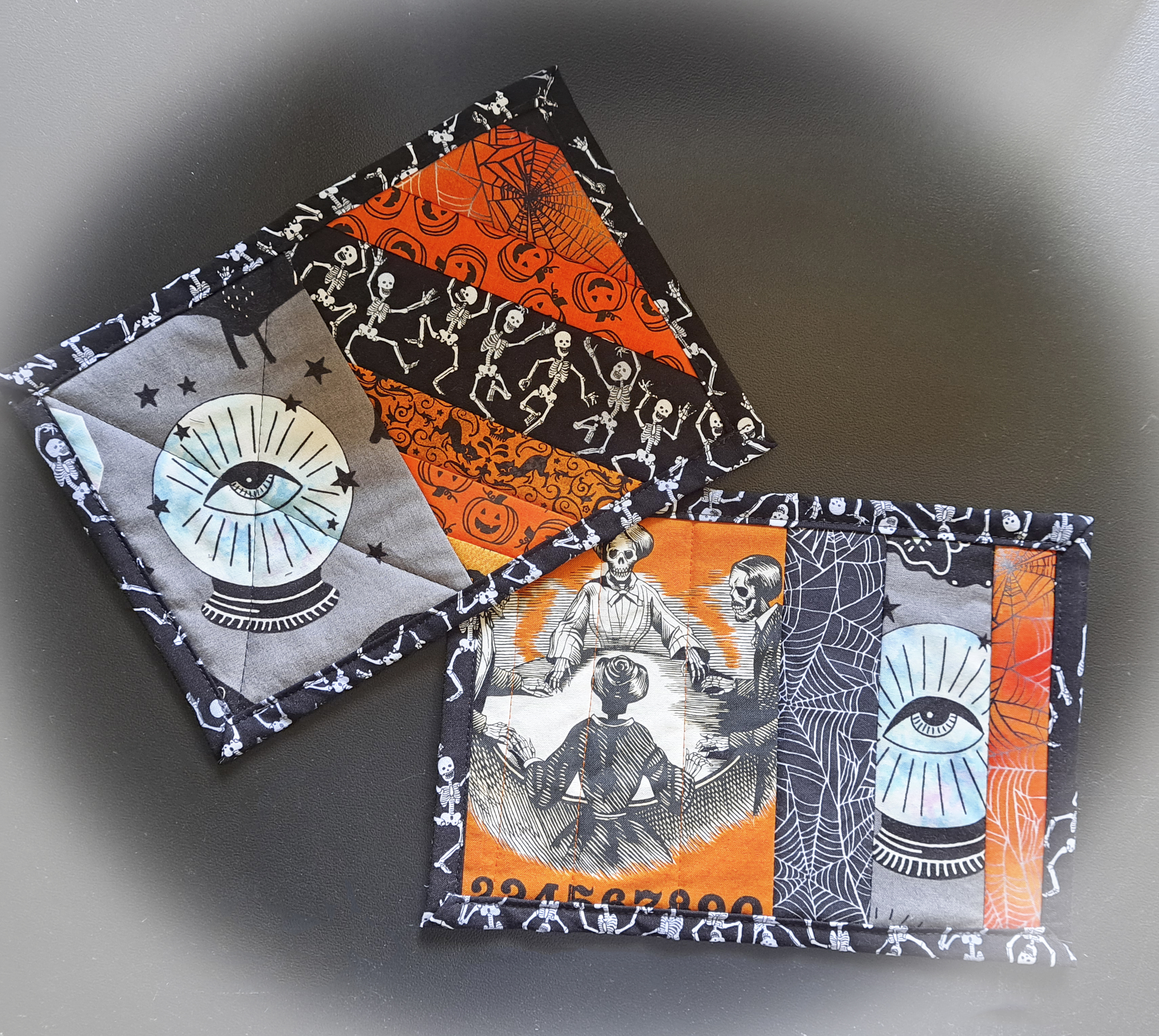 Handcrafted Spooky Mug Rug - Seance and Spooky Eye - Set of 2