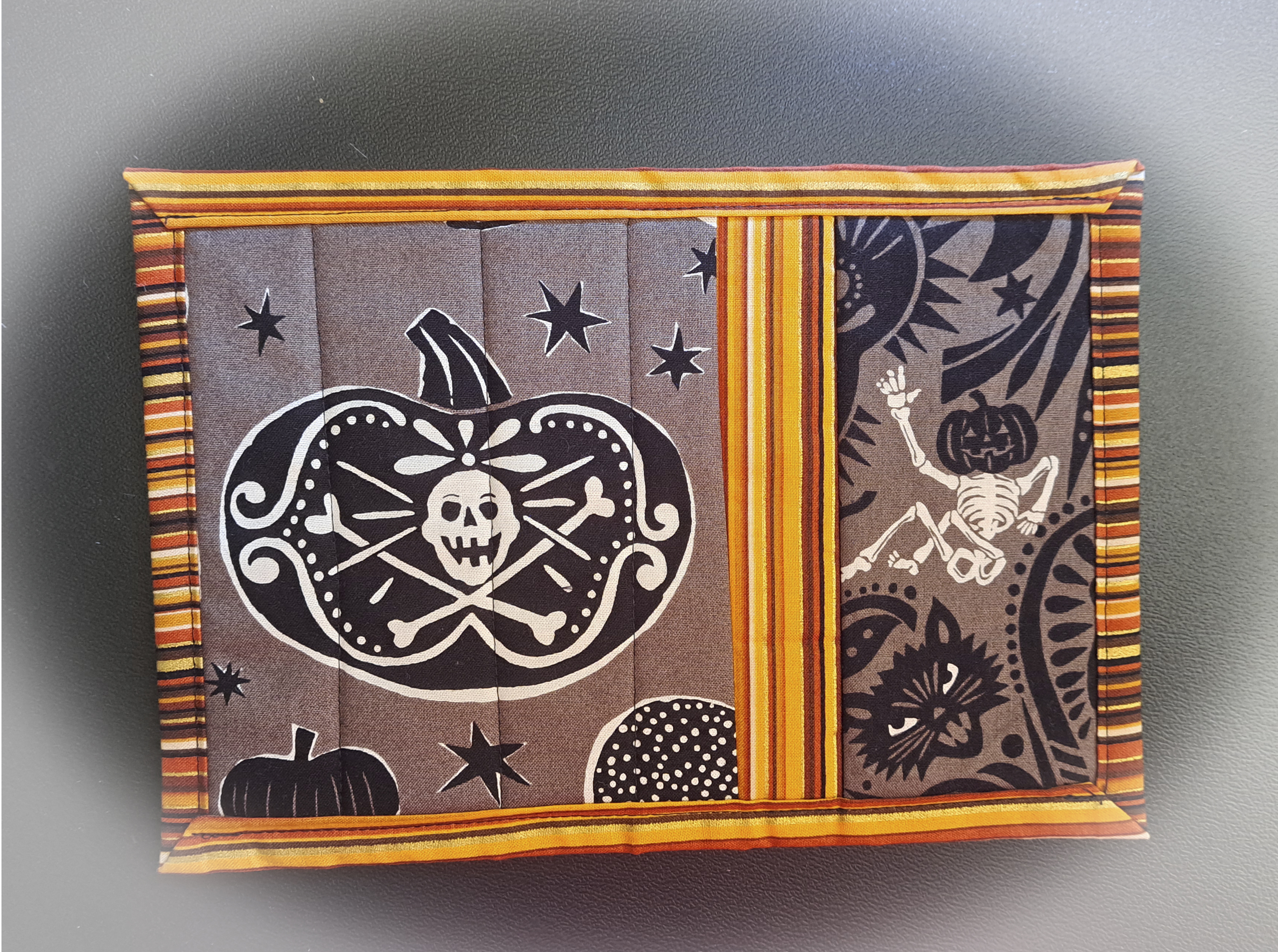 Set of 2 Handmade Halloween Pumpkin Mug Rug 