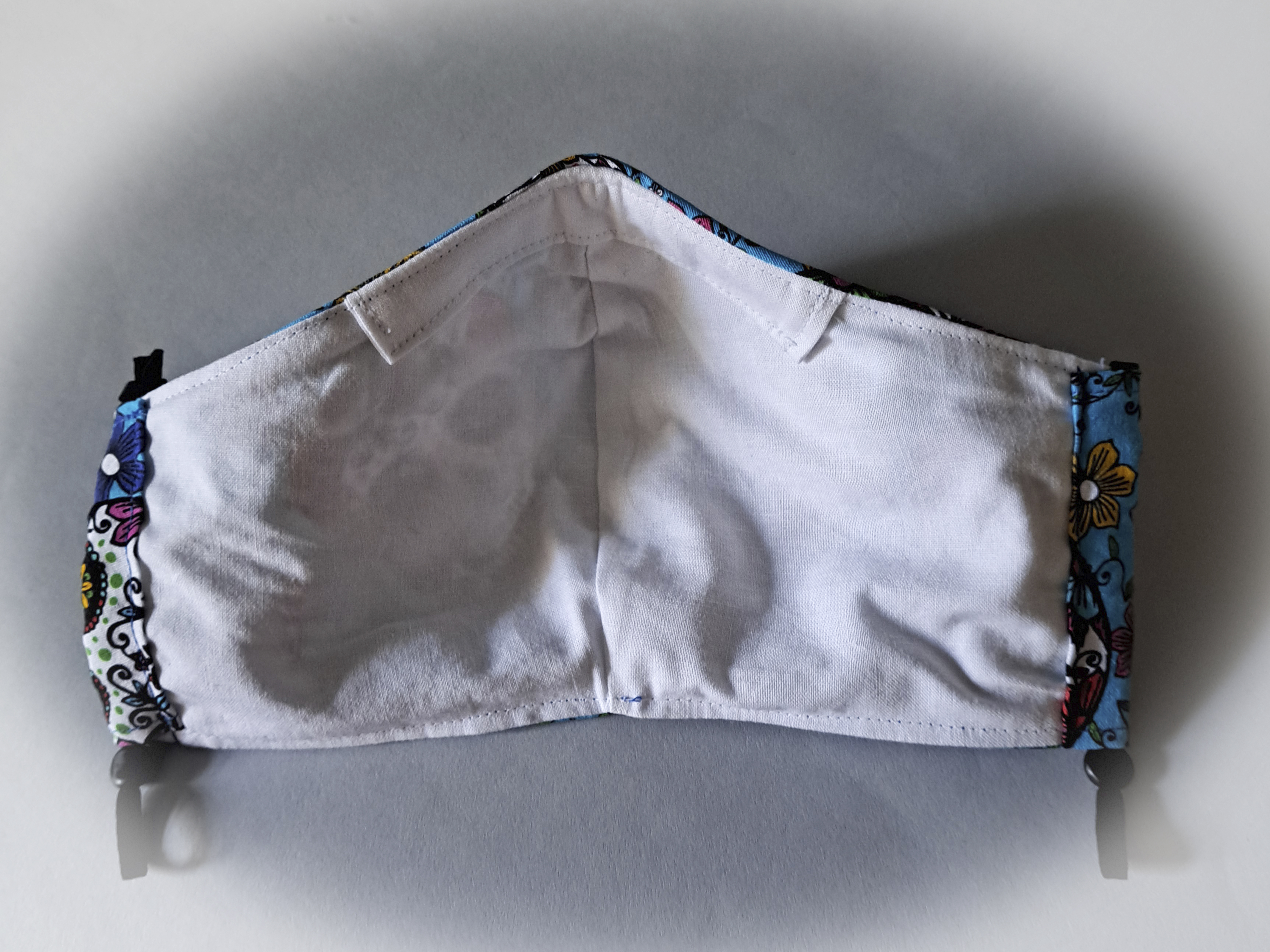 Turquoise Sugar Skull Patterned Face Mask and Mask Travel Pouch - Purchase Separately or as a Set