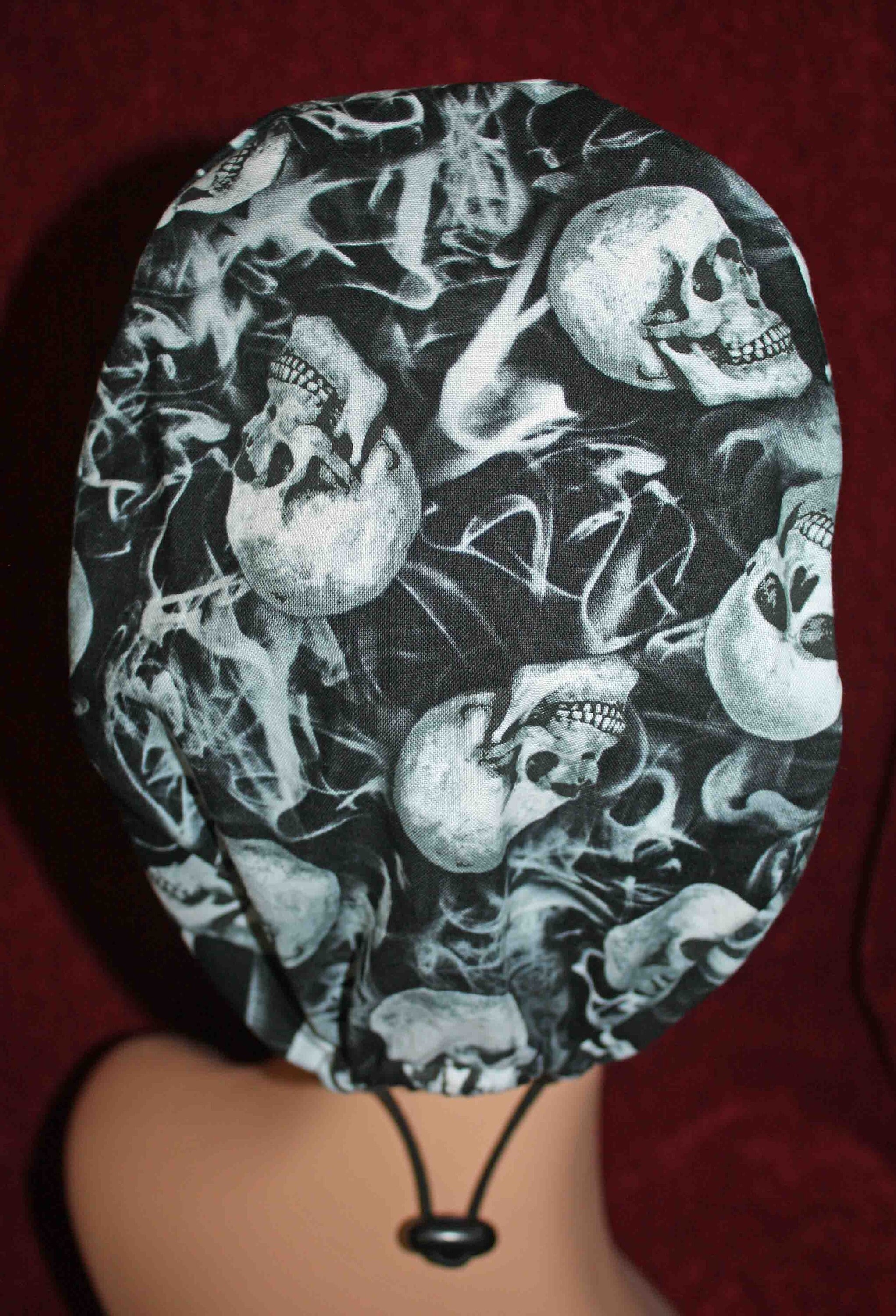 Handmade Smoky Skulls Surgical/Scrub Cap