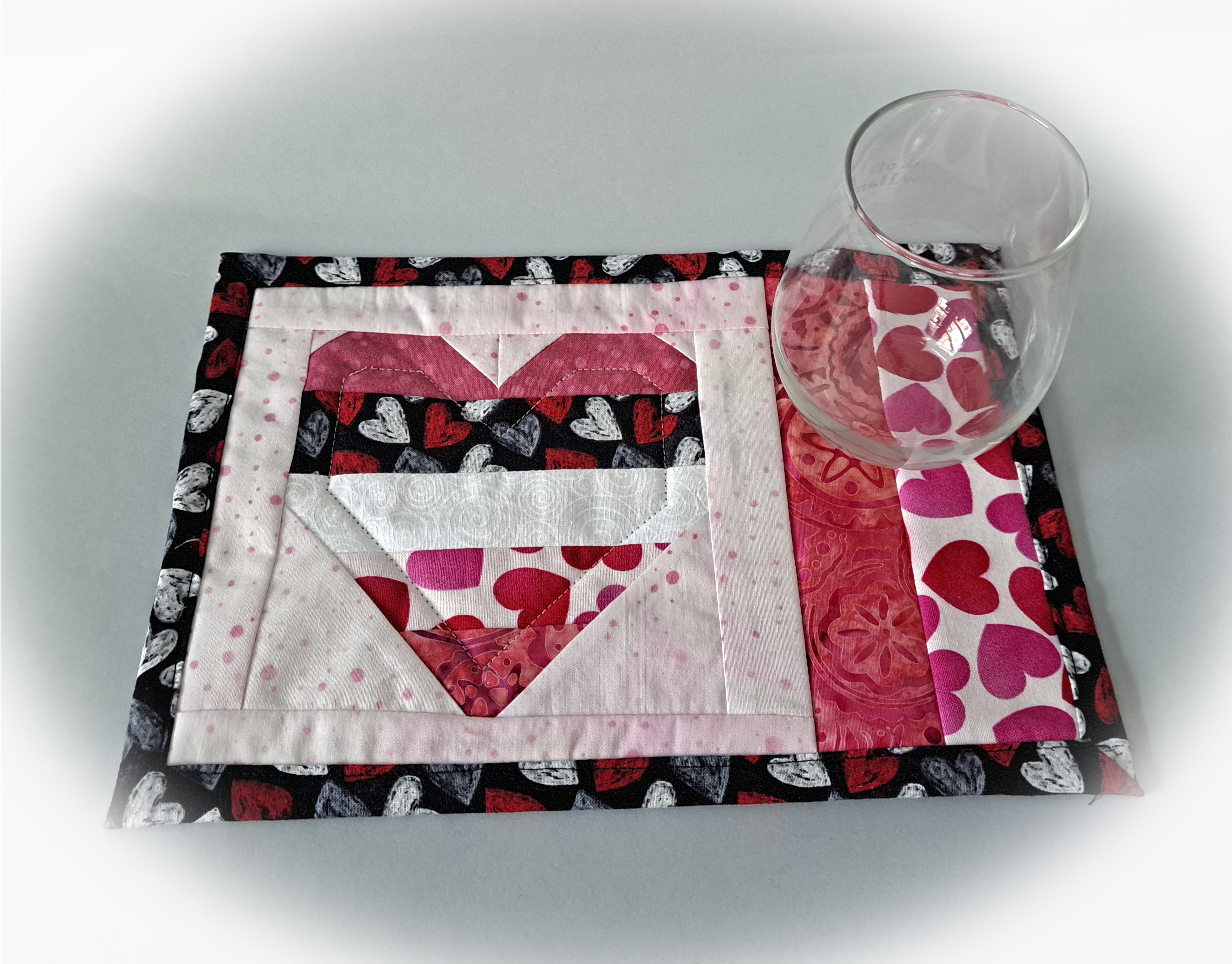 Handmade Heart Mug Rug - Perfect for Valentine's Day