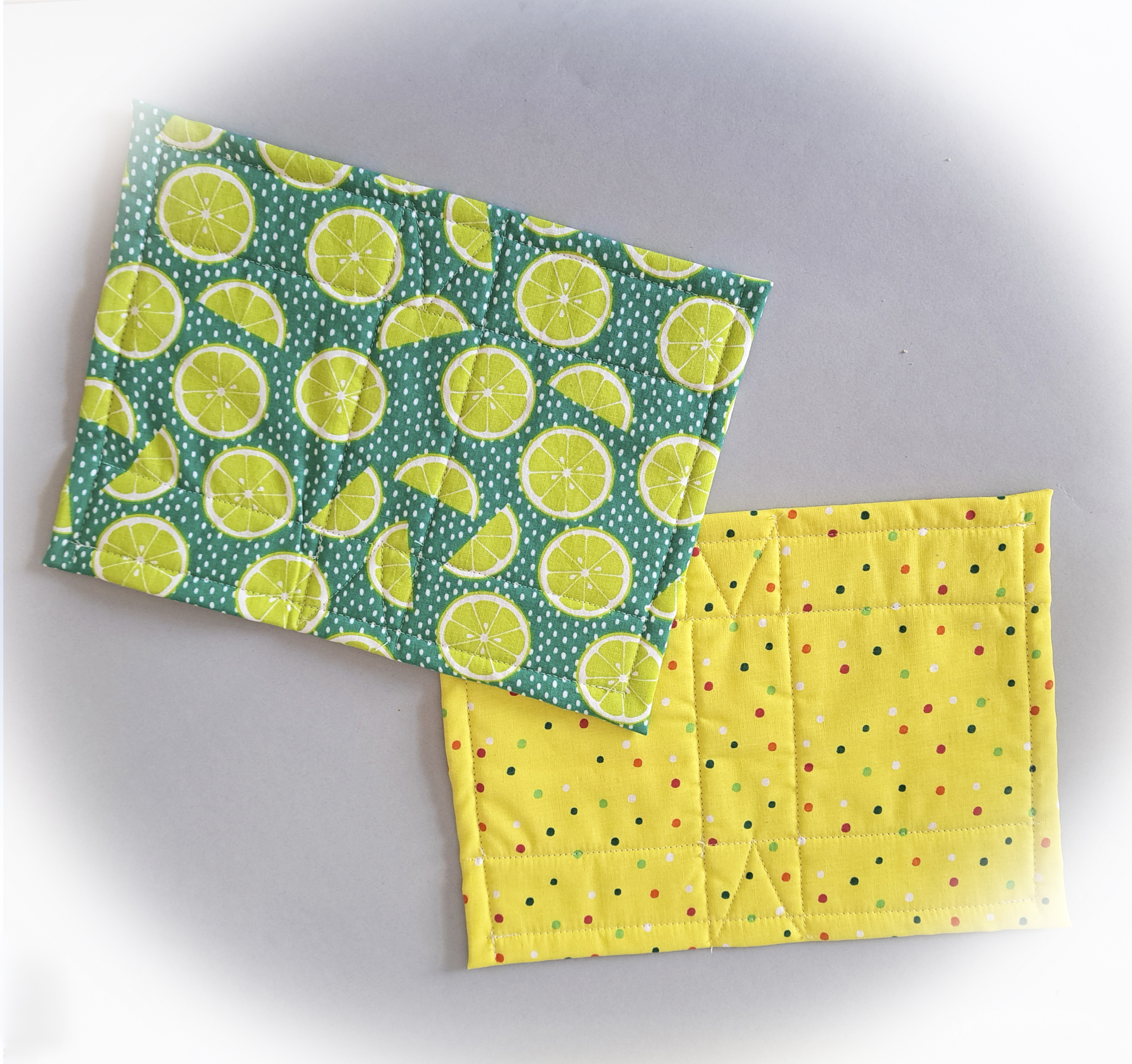 Handmade Martini Themed Mug Rug - Single or Set of 2