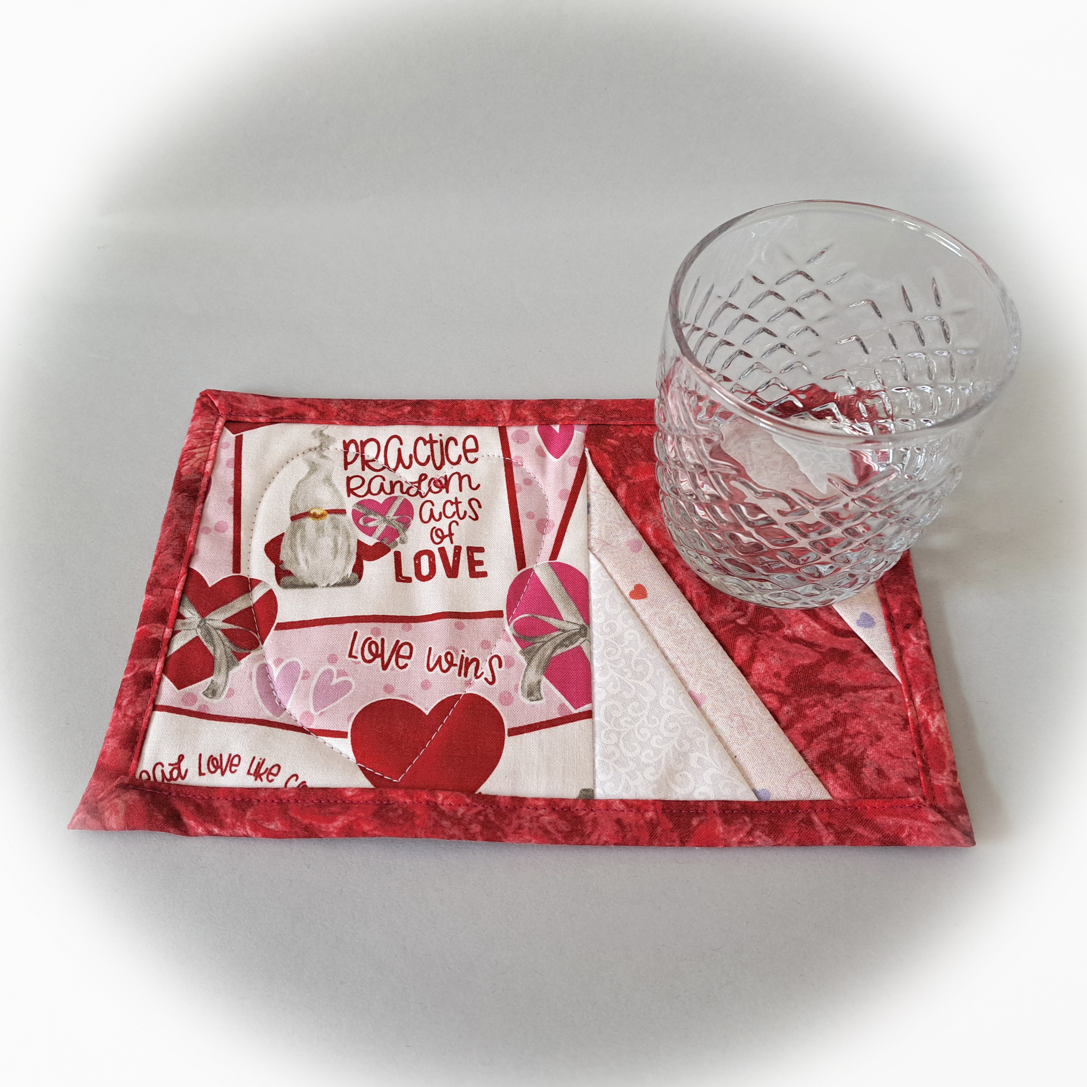 Handmade Gnome Quilted Mug Rugs - Set of 2