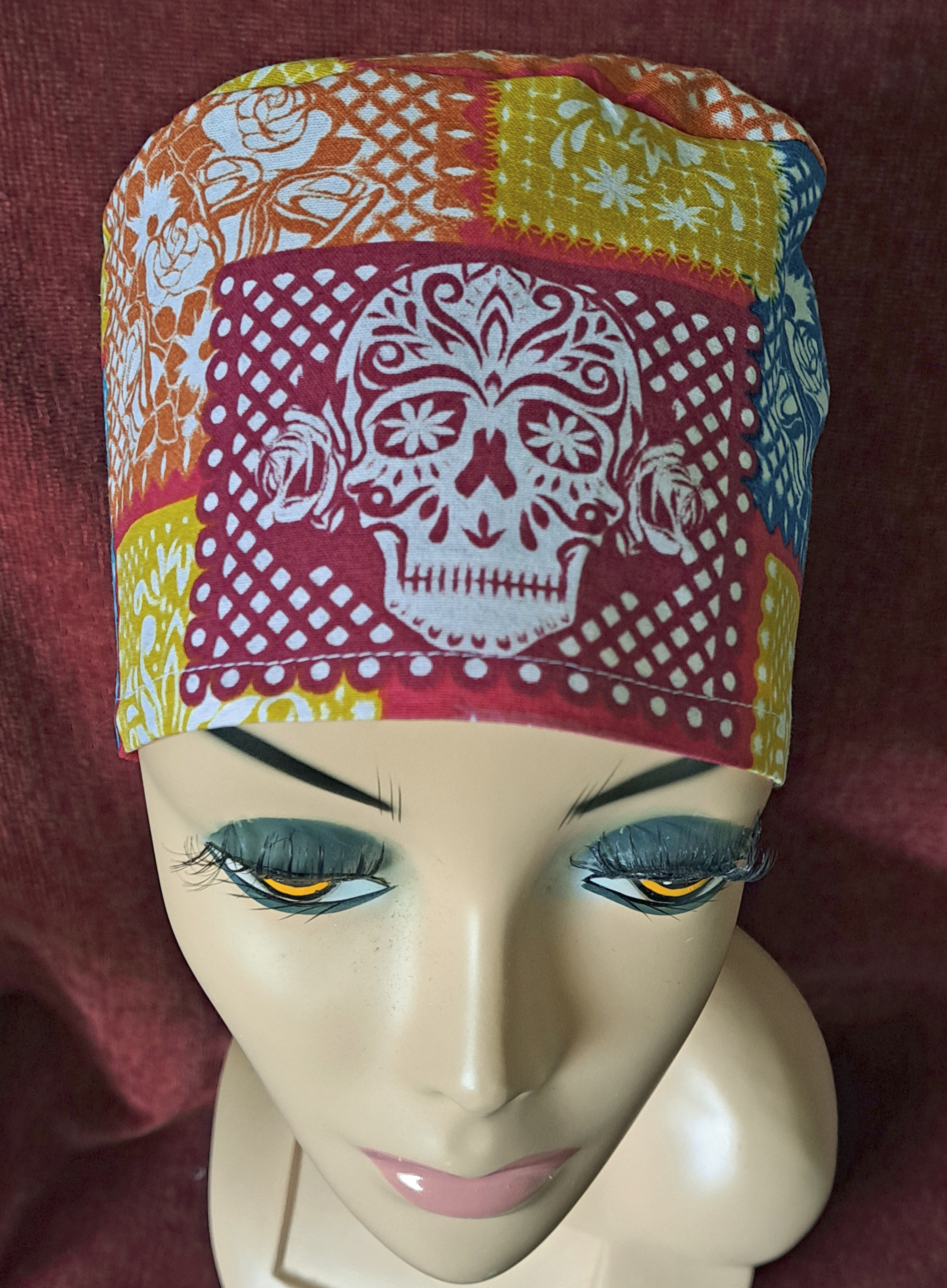 Handmade Skulls and Lace Surgical/Scrub Cap
