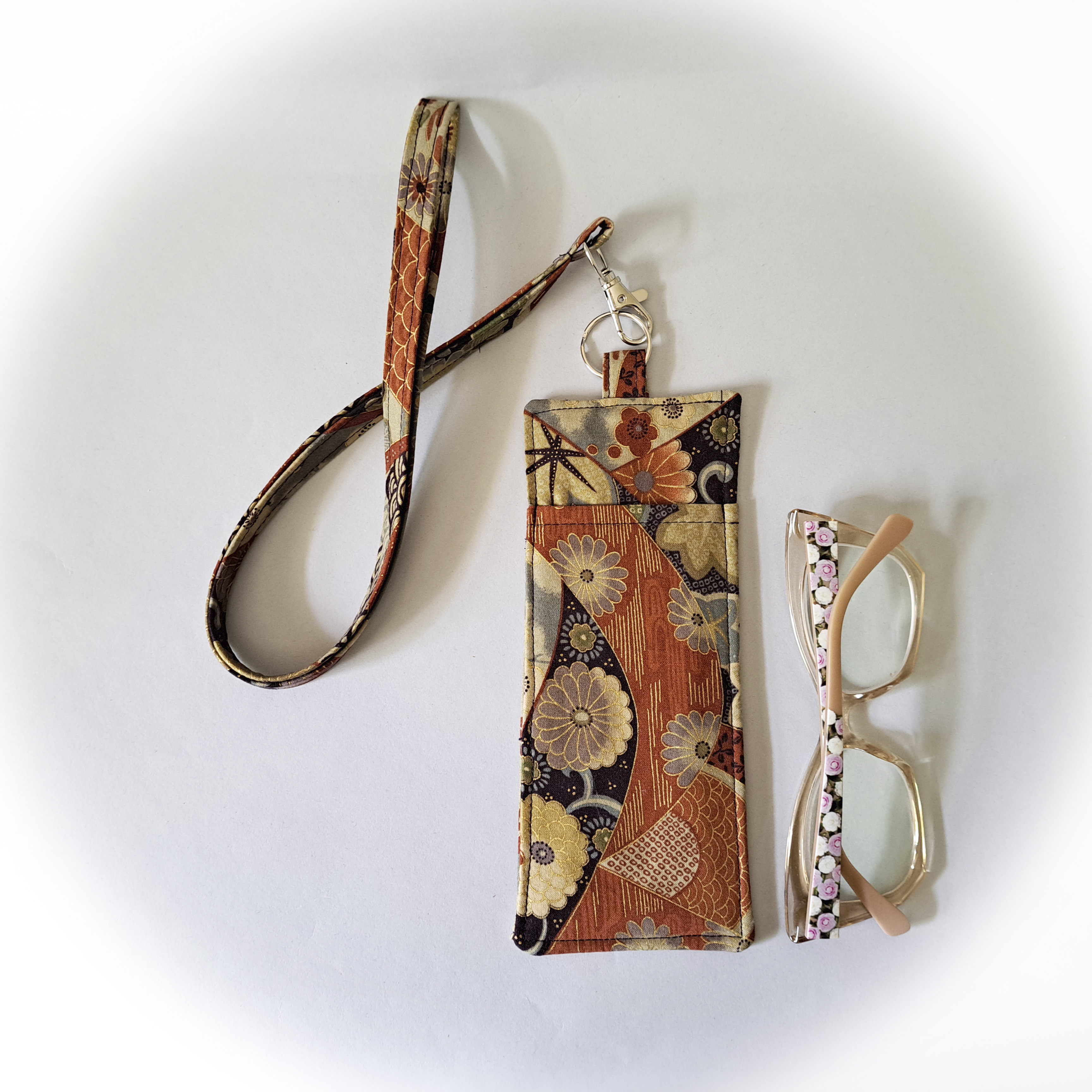 Handmade Glasses and Pen Holder with Matching Lanyard
