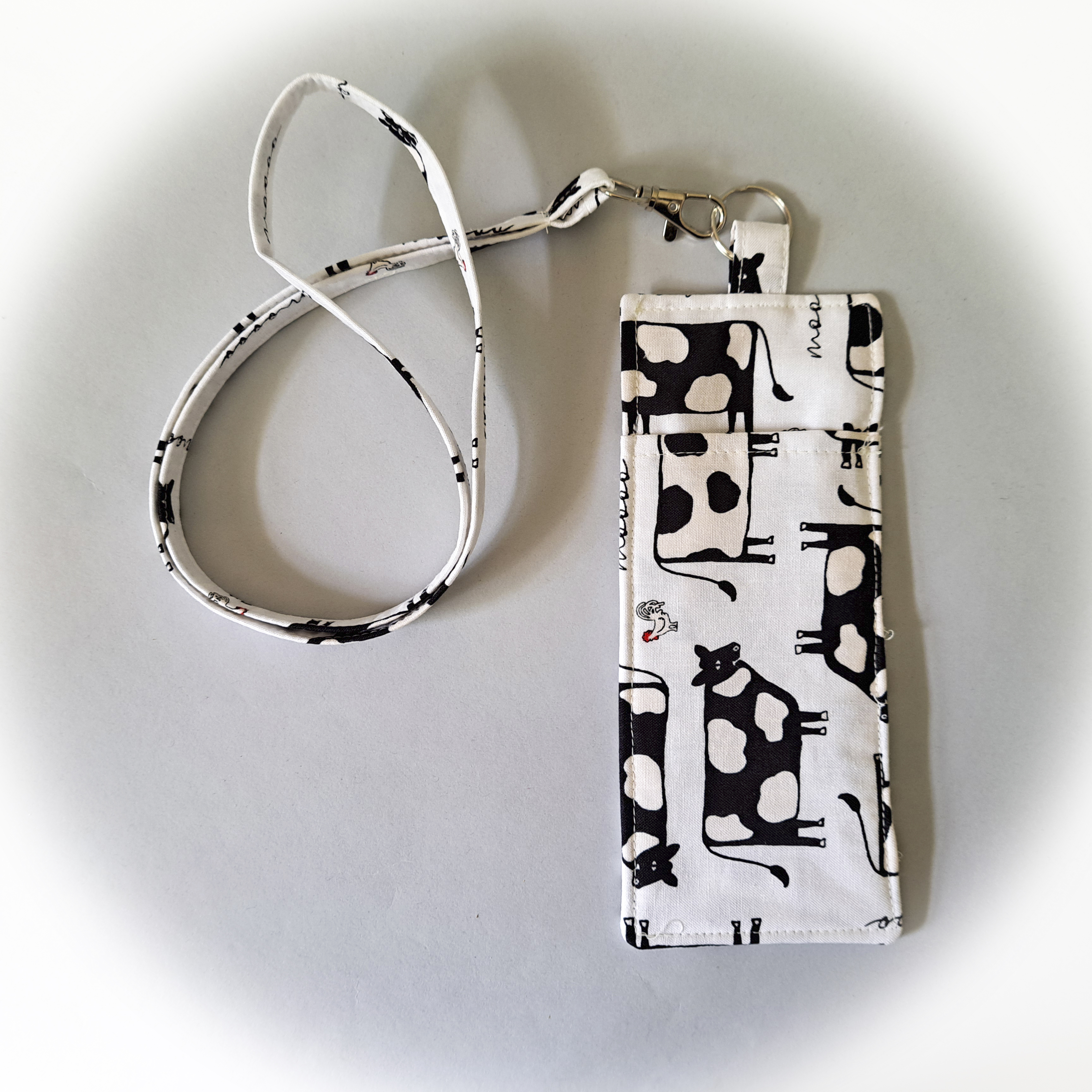 Cow Print Eyeglass and Pen Holder with Matching Lanyard
