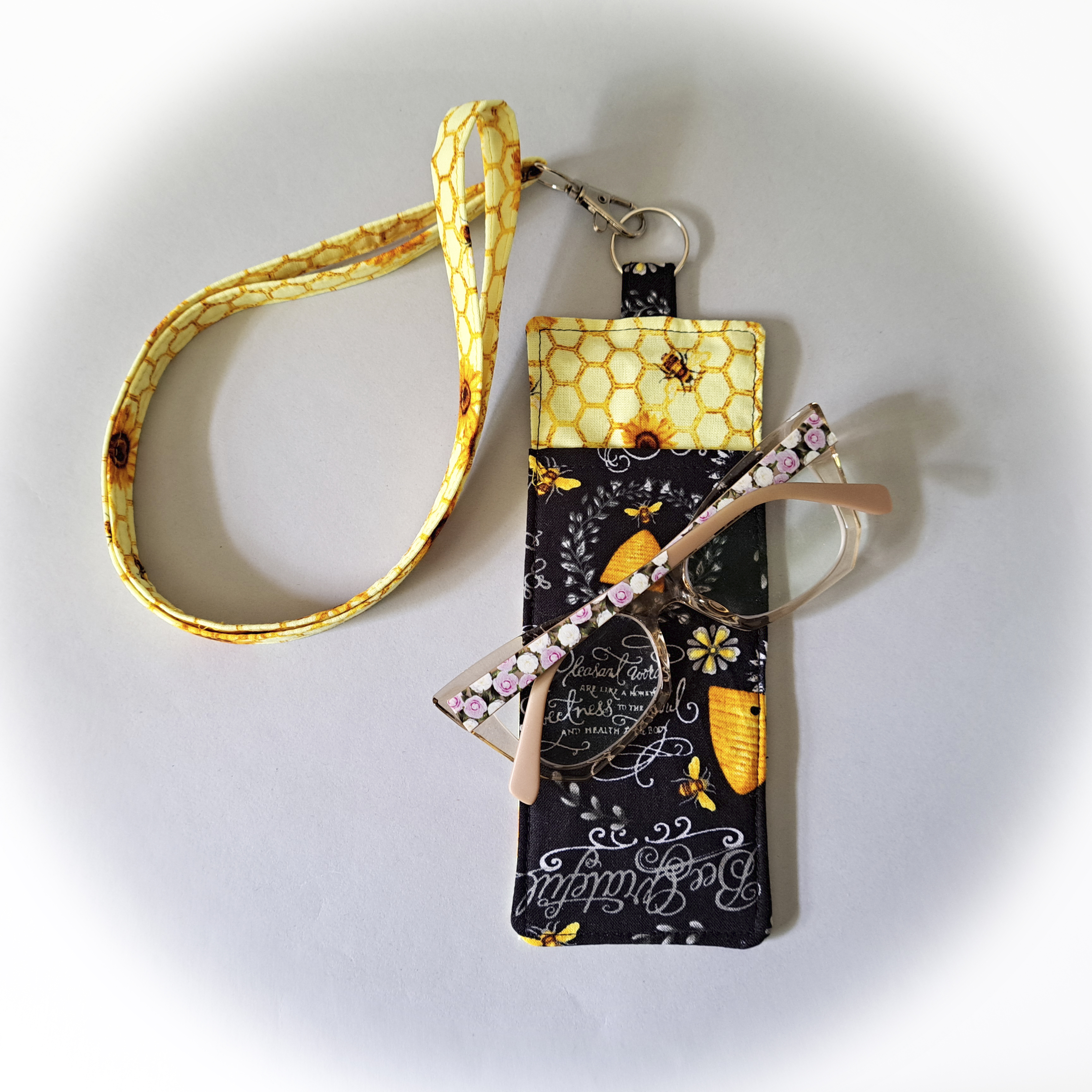 Bees Eyeglass and Pen Holder with Matching Lanyard