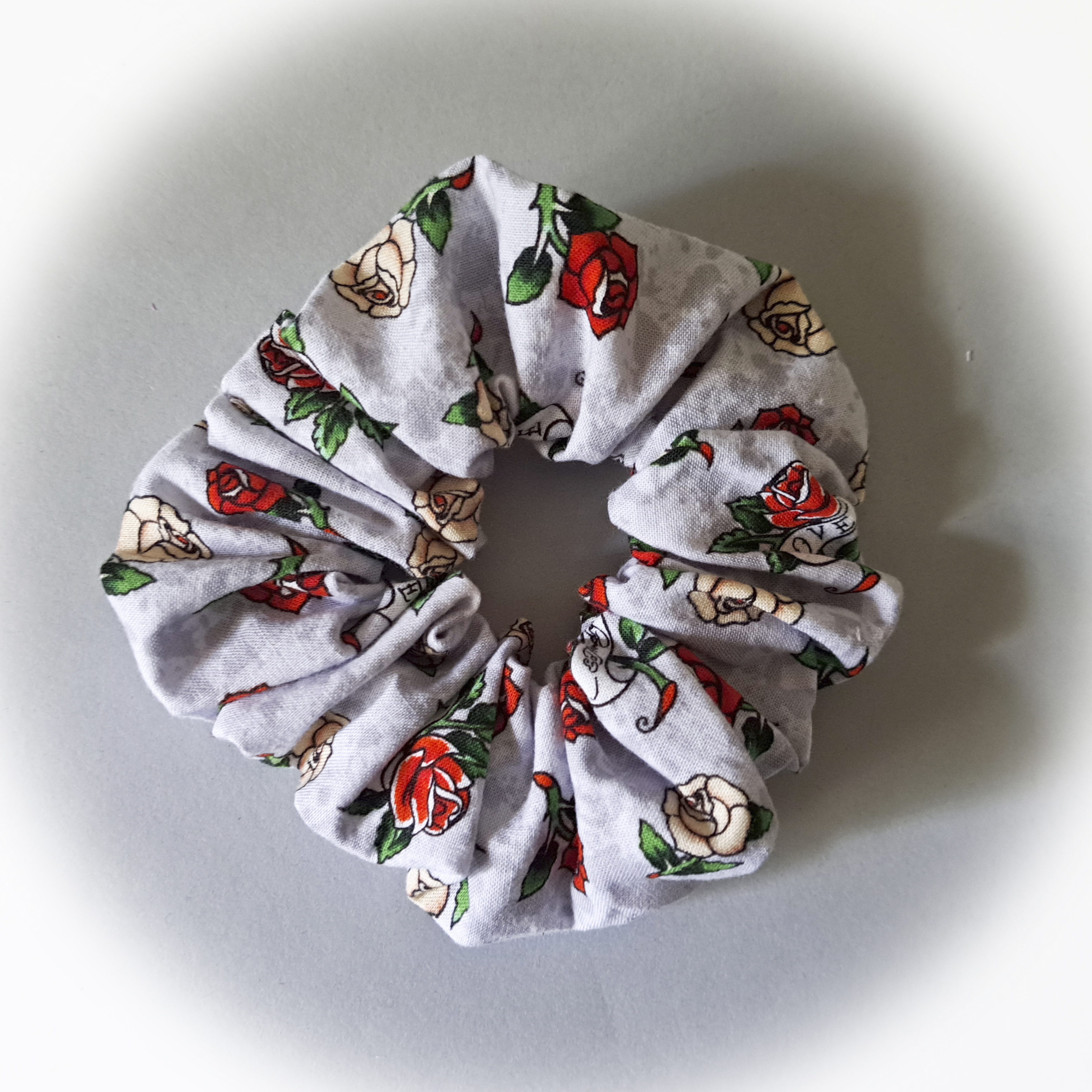 Floral and Love Printed Scrunchie