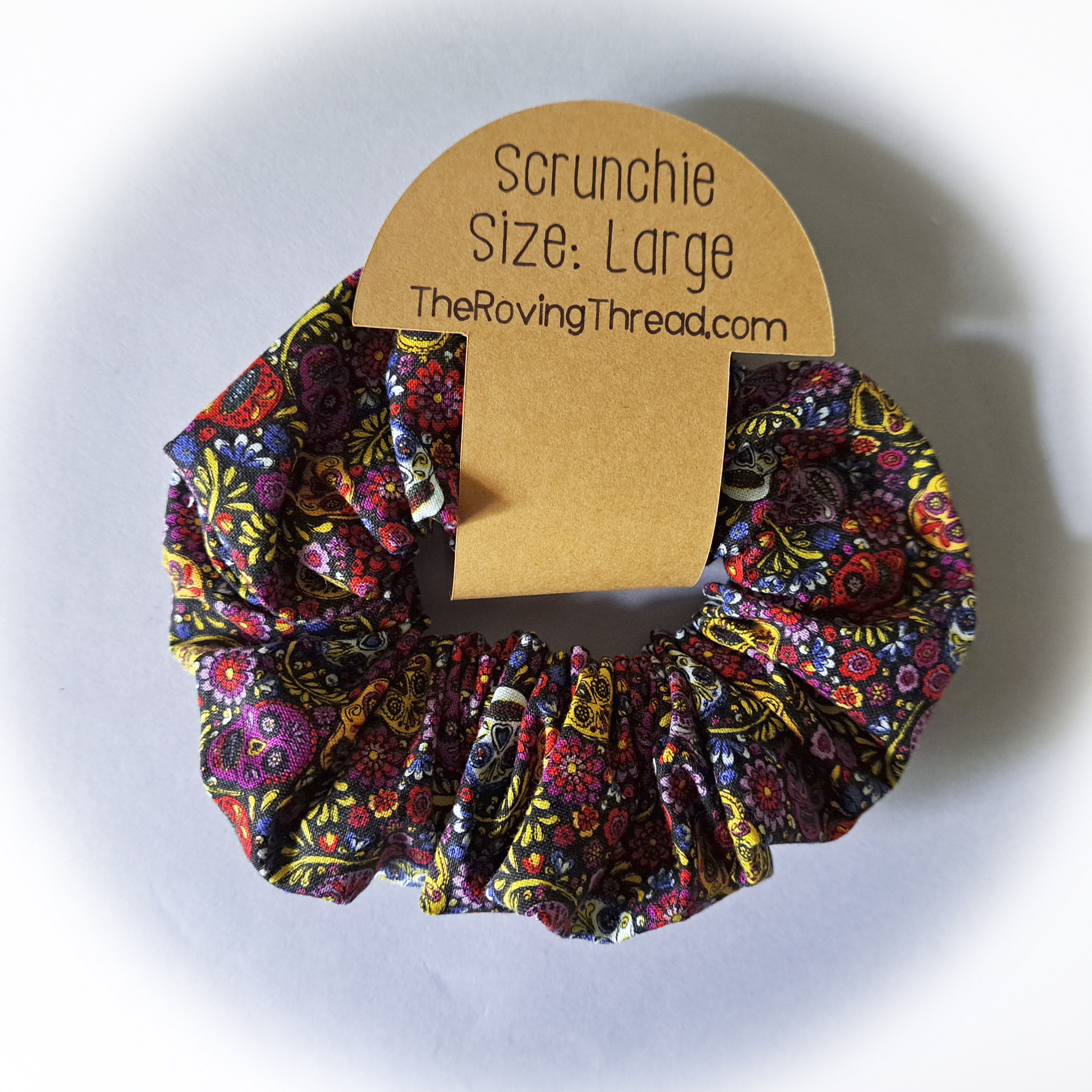 Large Mini Skull Printed Scrunchie